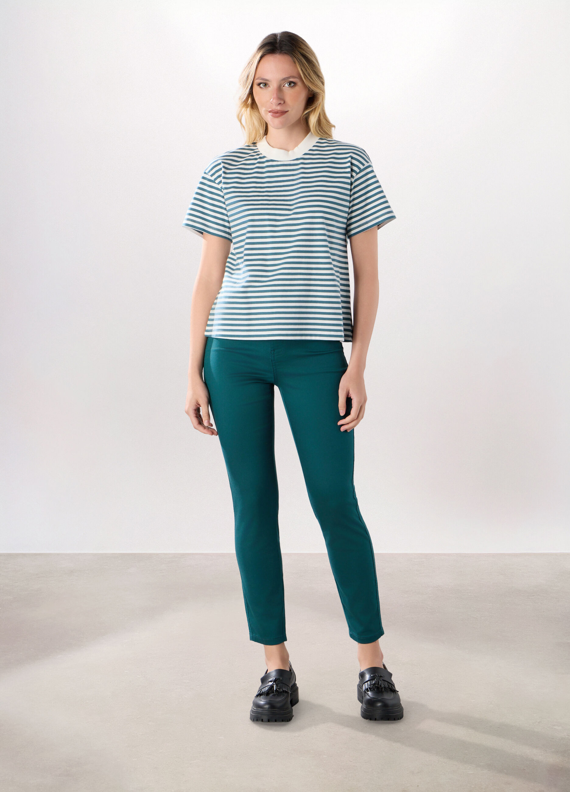 Treggings in cotone stretch donna_0