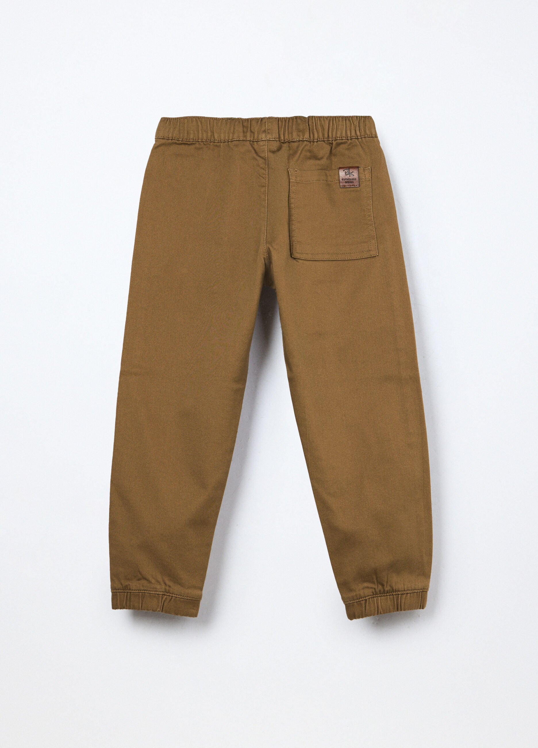 Jogger cargo in french terry denim bambino_1