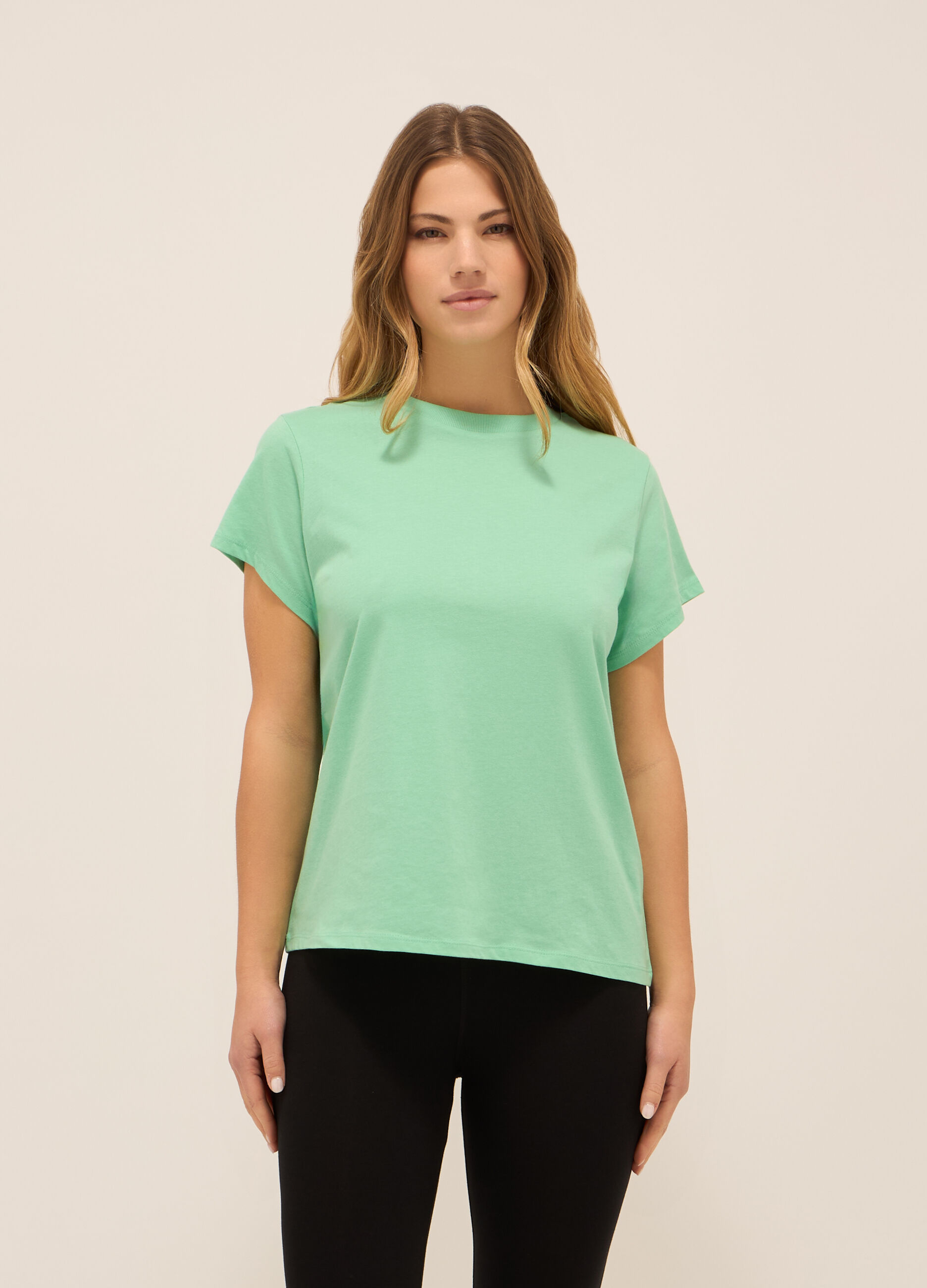 T-shirt in puro cotone donna_0