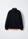 Cardigan in puro cotone regular fit con zip e collo alto bambino_0
