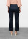 Pantaloni fit slim in satin di cotone stretch donna_1