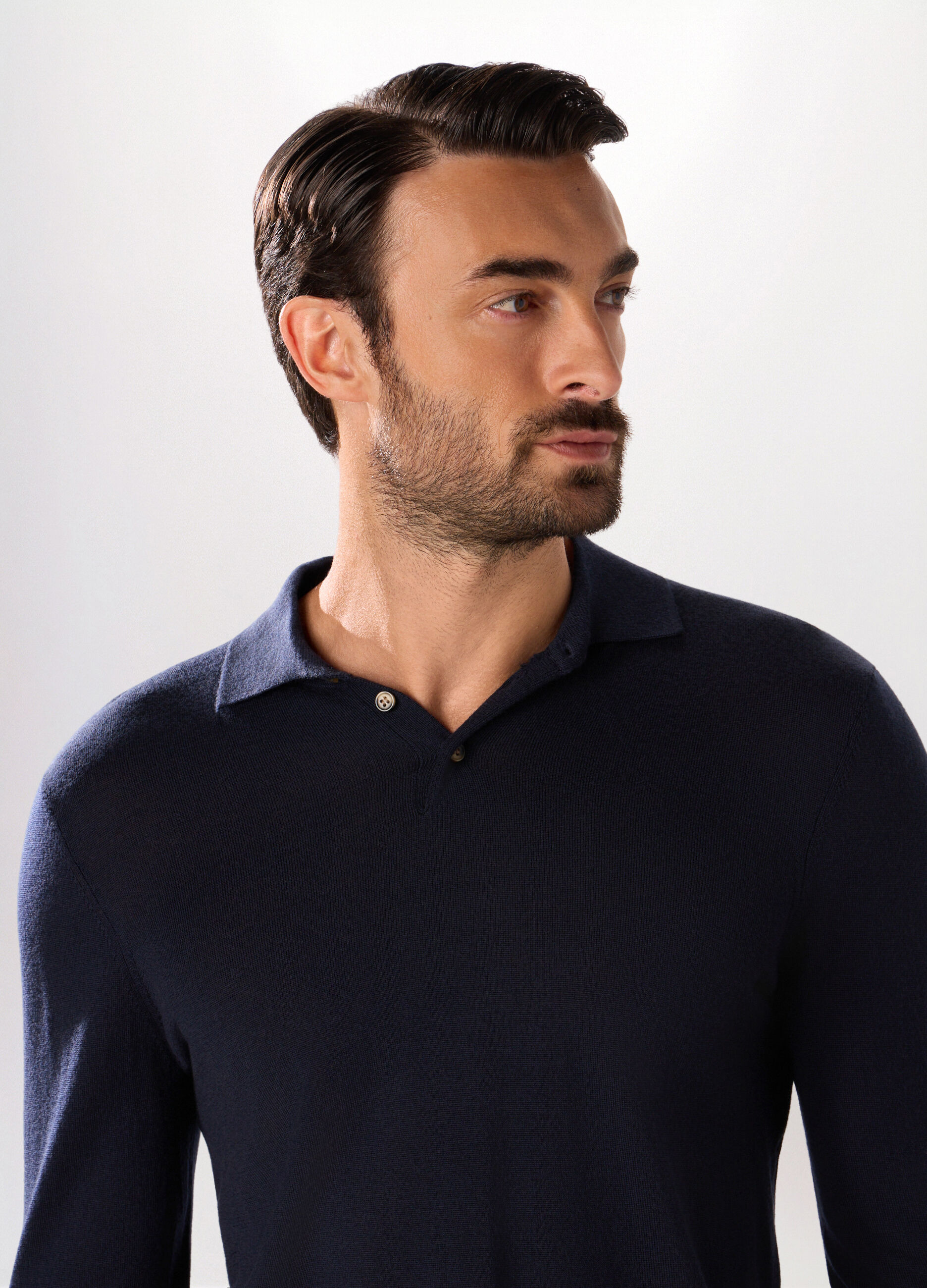 Polo in maglia di lana merino uomo_2