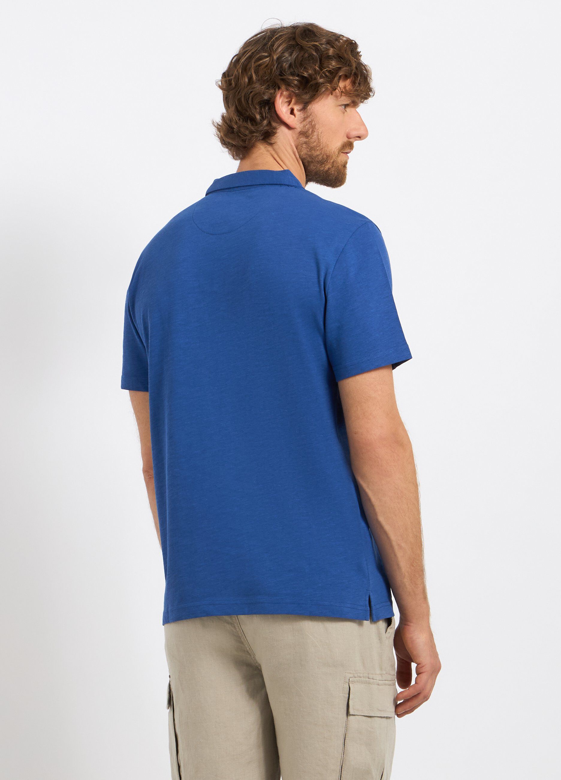 Polo in puro cotone slub uomo