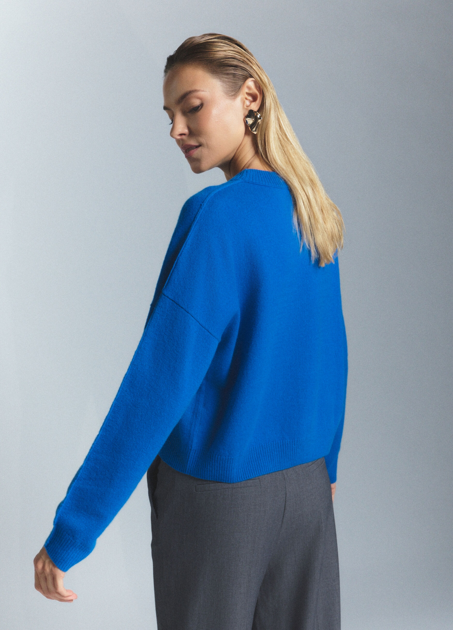 Maglia girocollo rasata donna_3