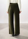 Pantaloni wide leg in costina di velluto donna_1