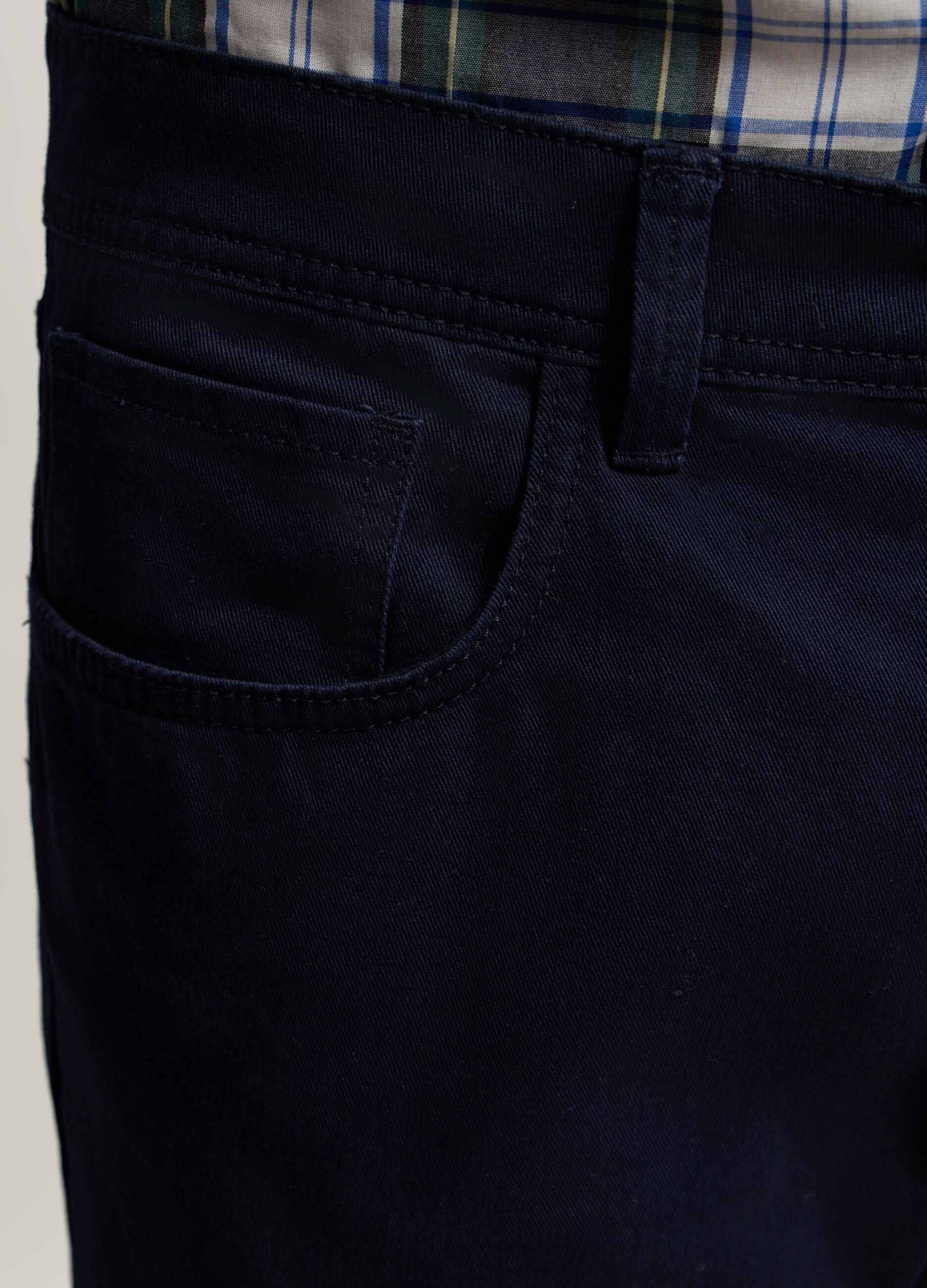 Pantalone regular fit in twill di cotone uomo