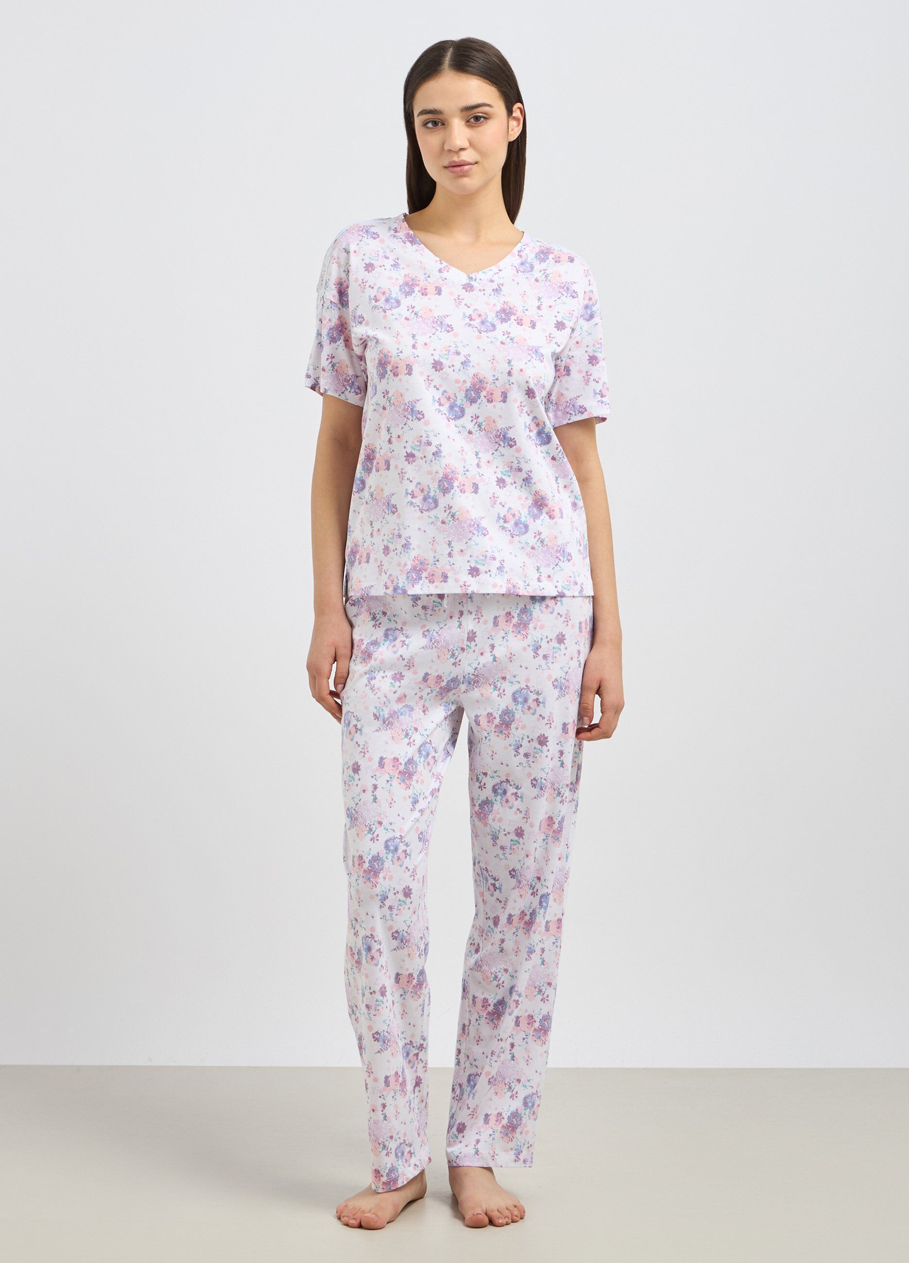 Set pigiama con inserti in pizzo donna_0