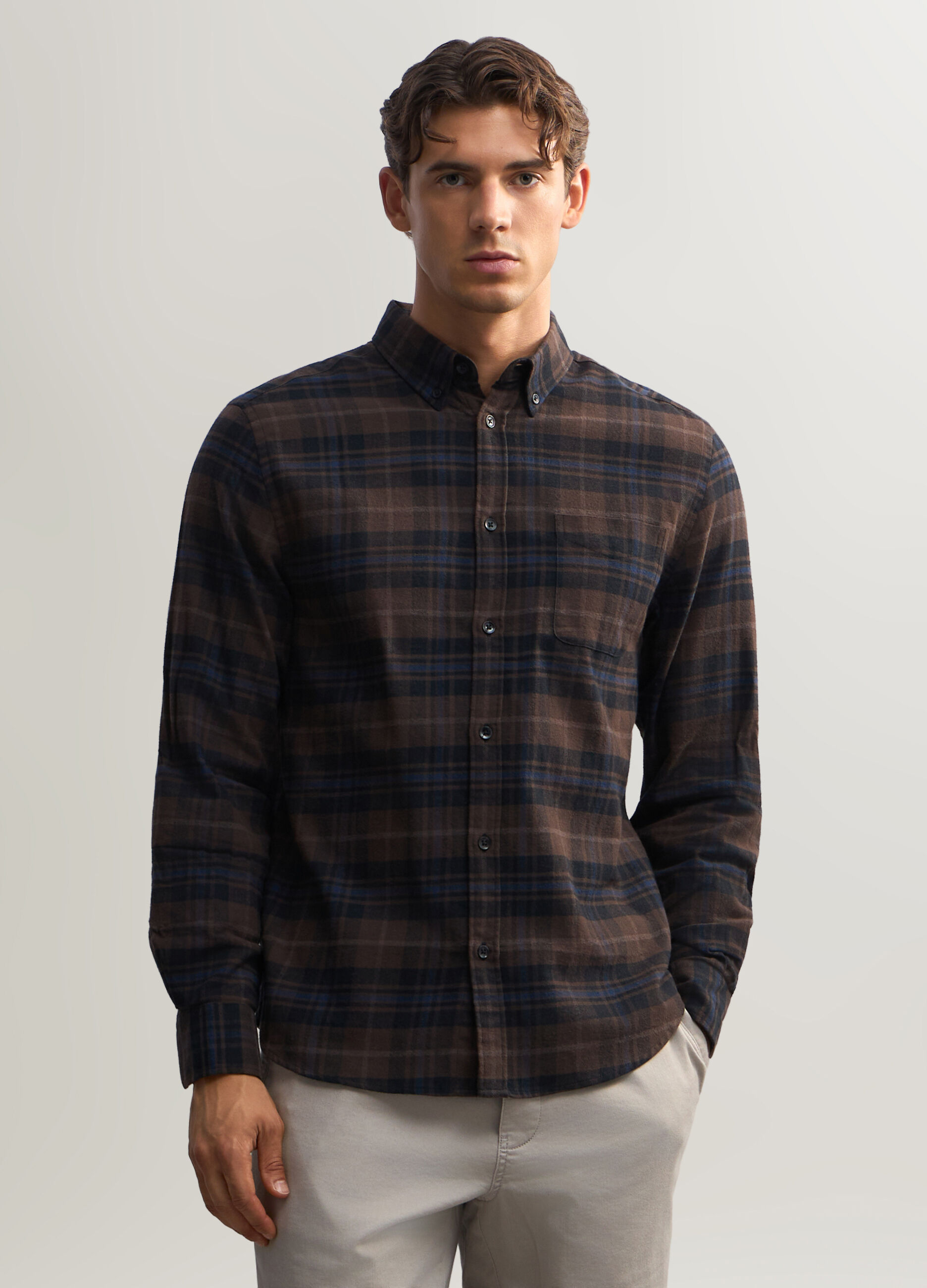 Camicia tartan in flanella uomo_0