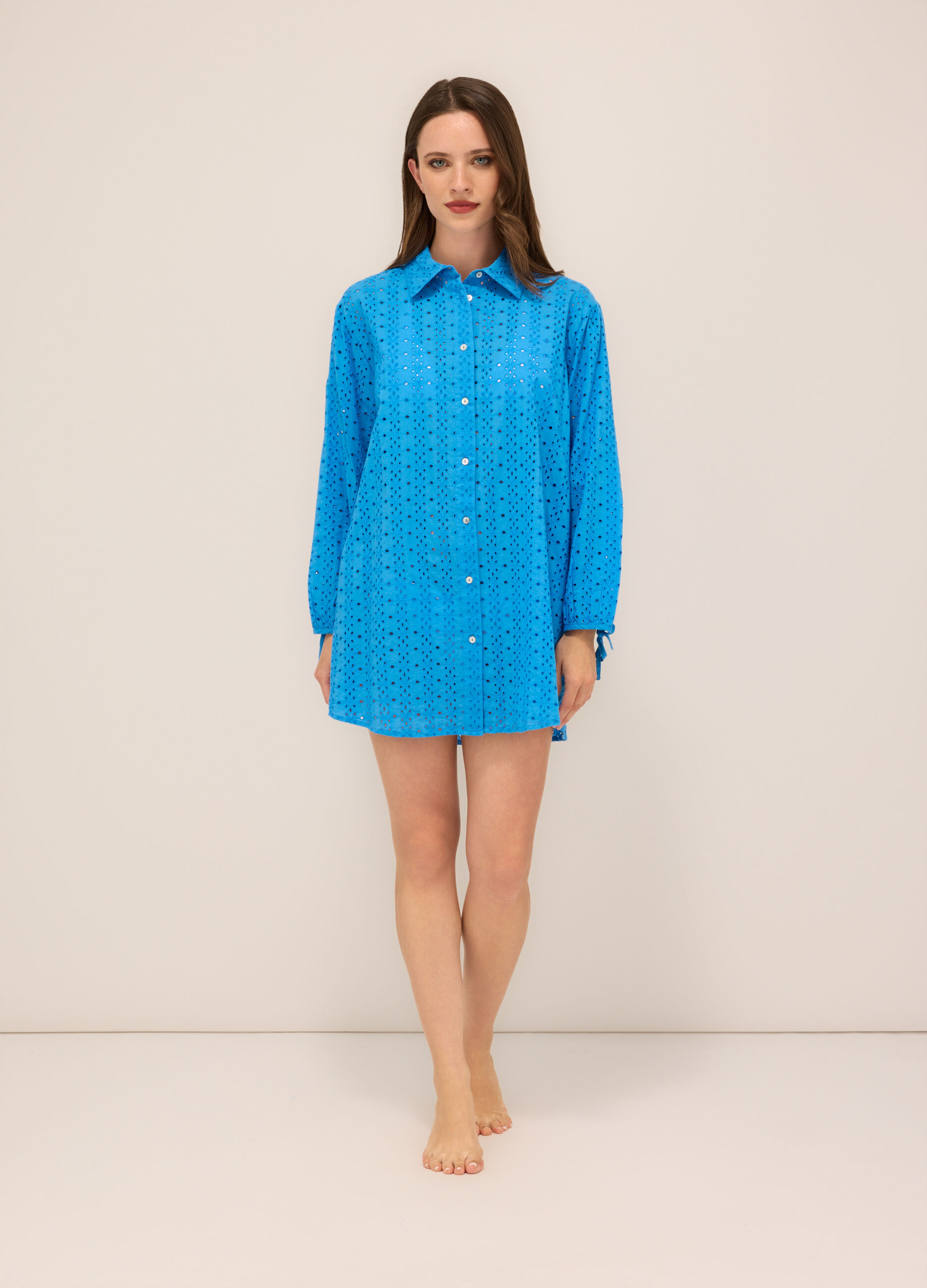 Copricostume in puro cotone sangallo donna_0