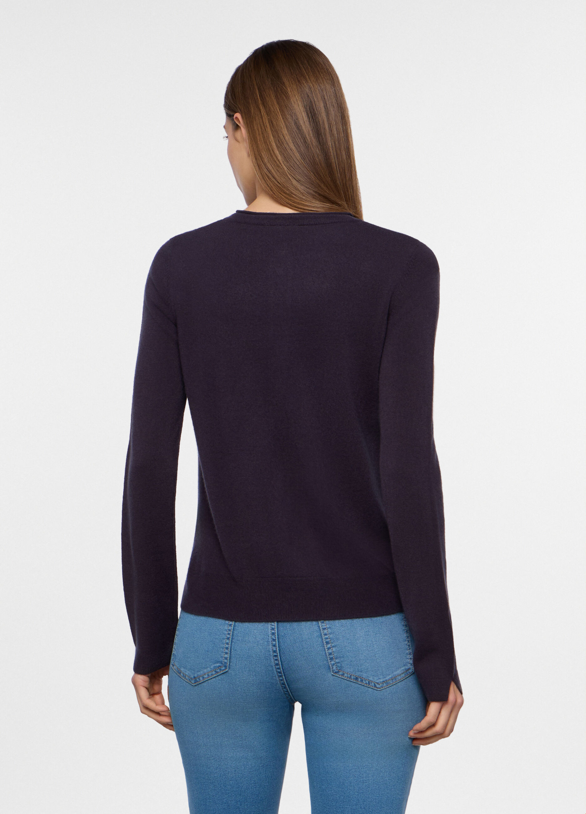 Cardigan girocollo rasato donna_1