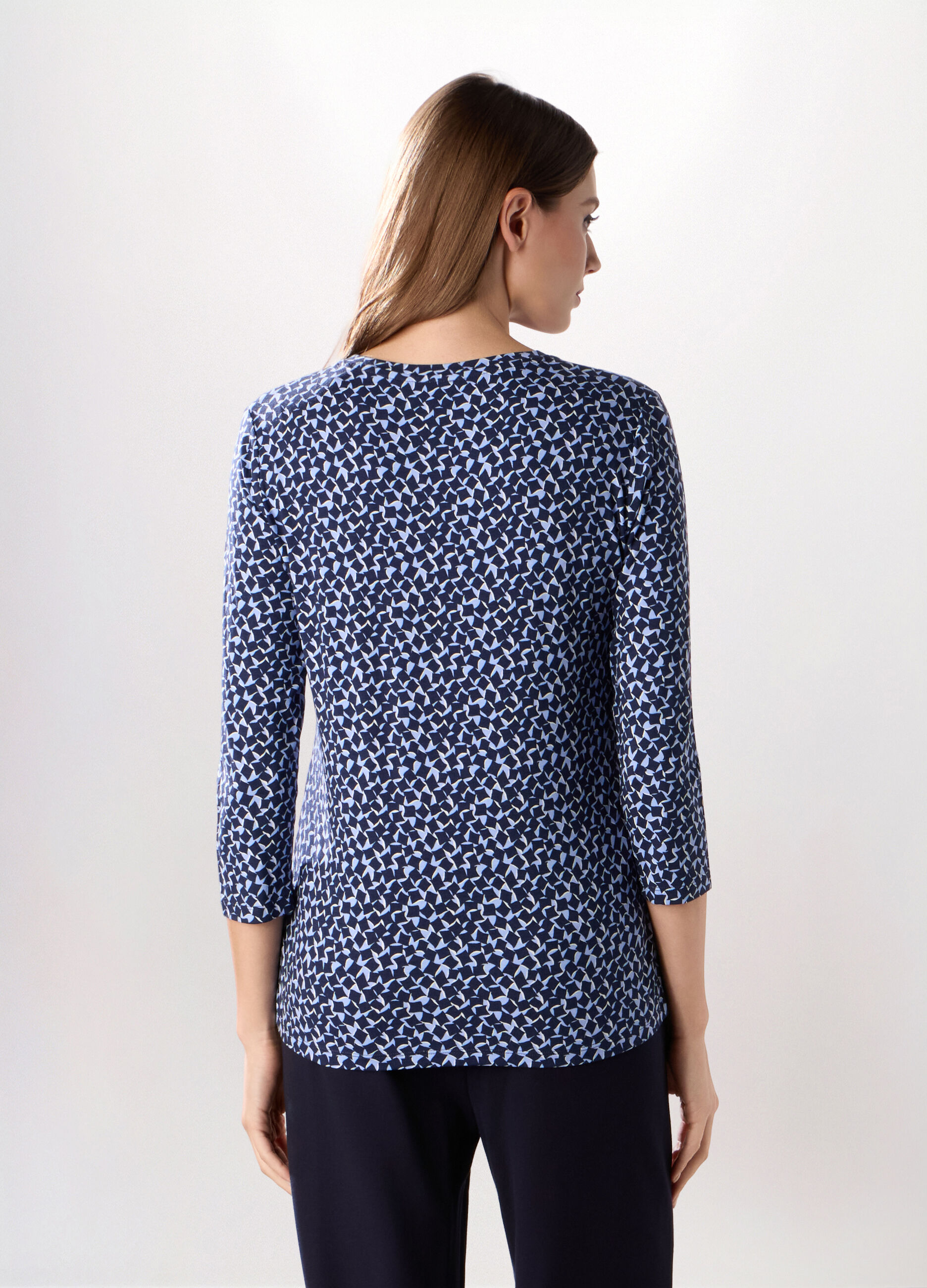 T-shirt in jersey di viscosa stretch donna _1