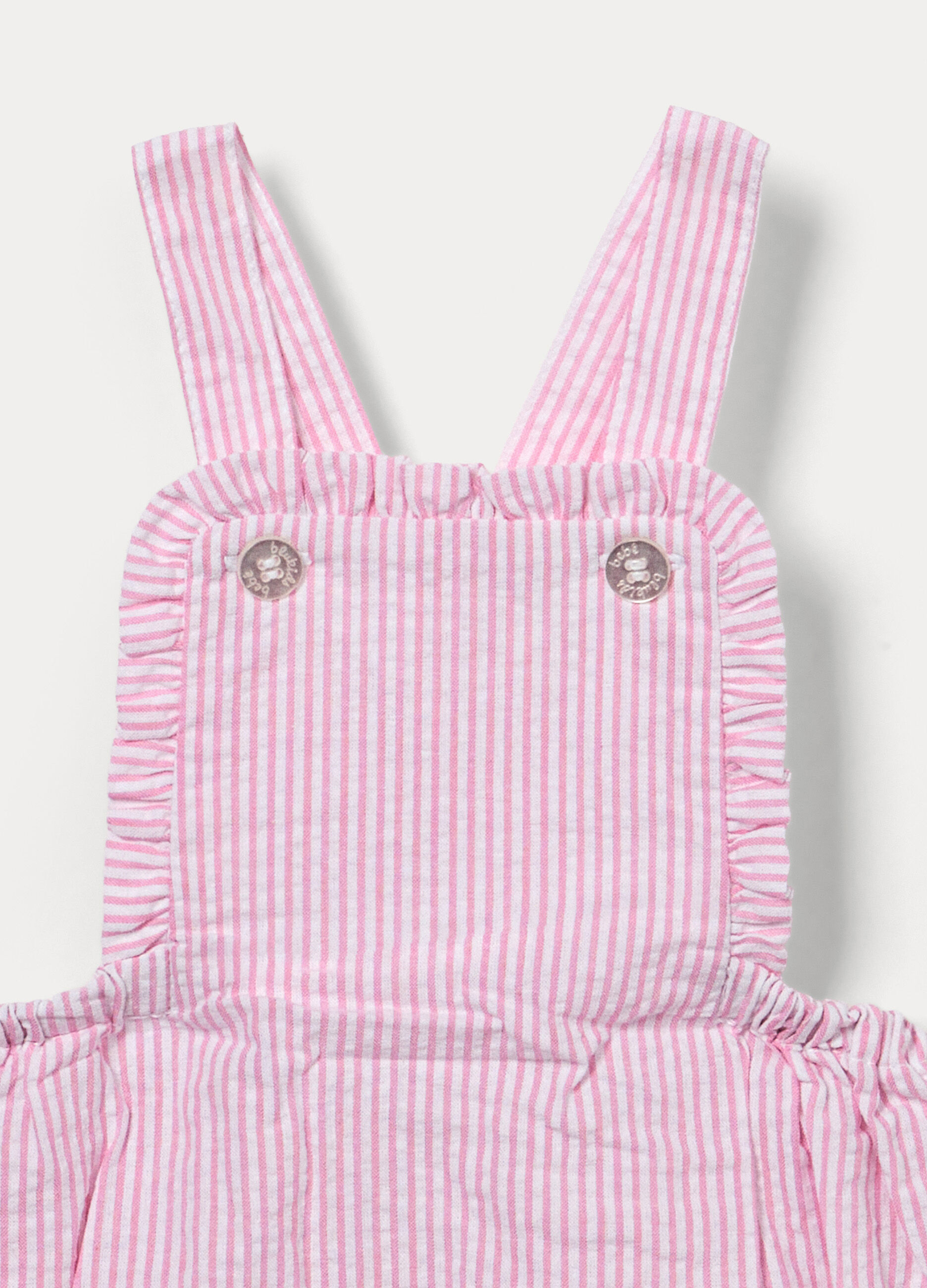 Body-salopette in misto cotone seersucker neonata_3