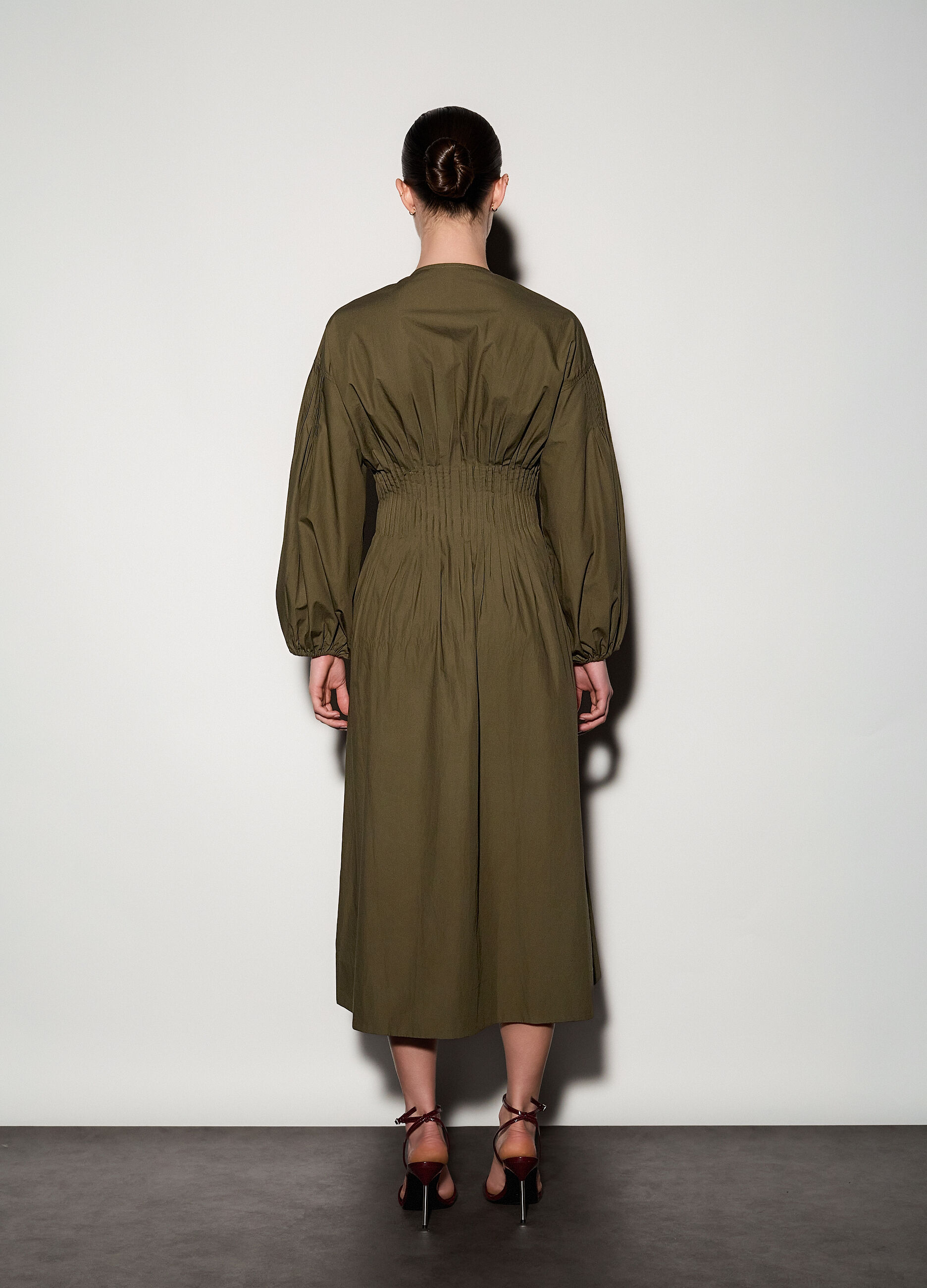 Abito lungo in popeline donna_2