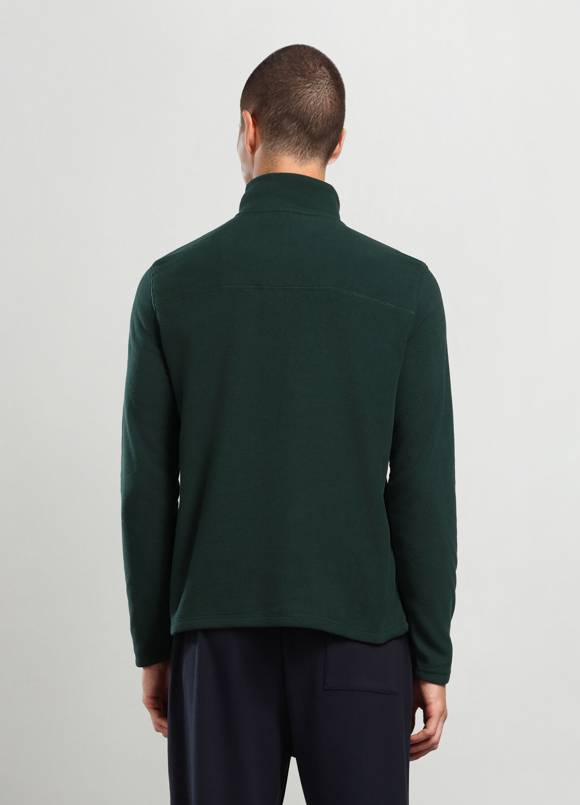 Felpa a collo alto con mezza zip uomo_1