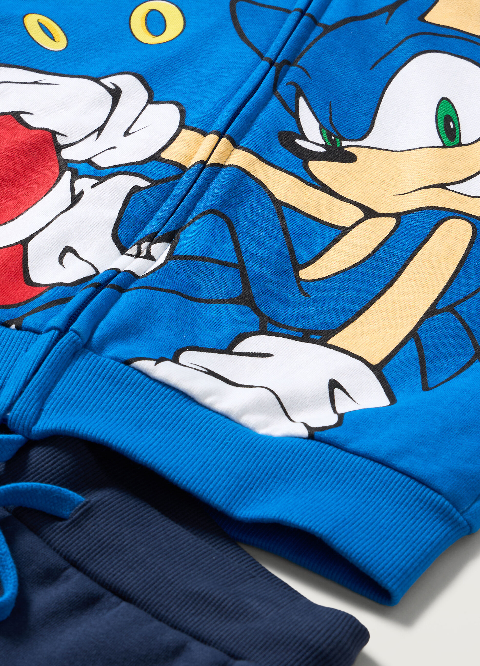Jogging set Sonic in misto cotone fleece bambino_1