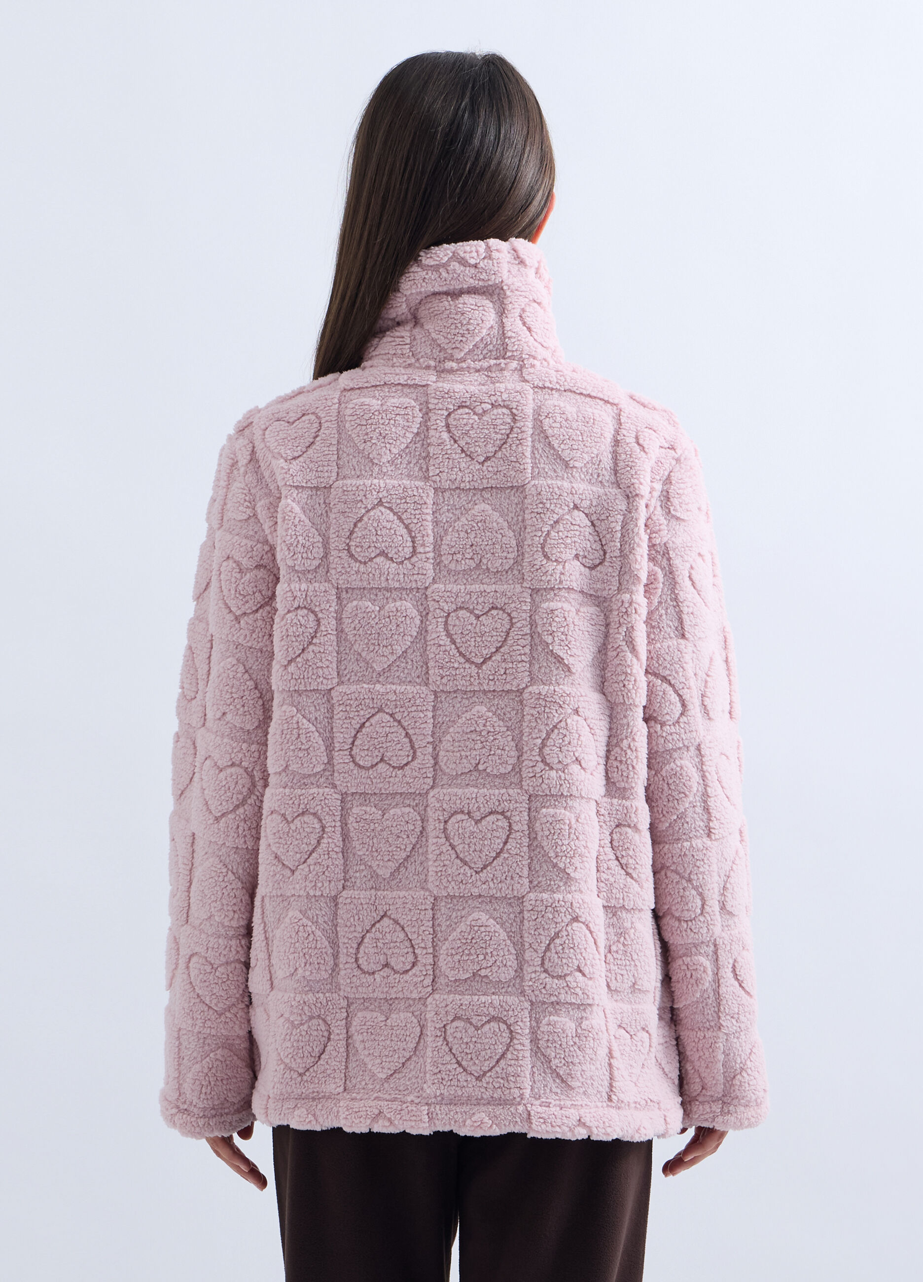 Vestaglia corta in sherpa donna_1