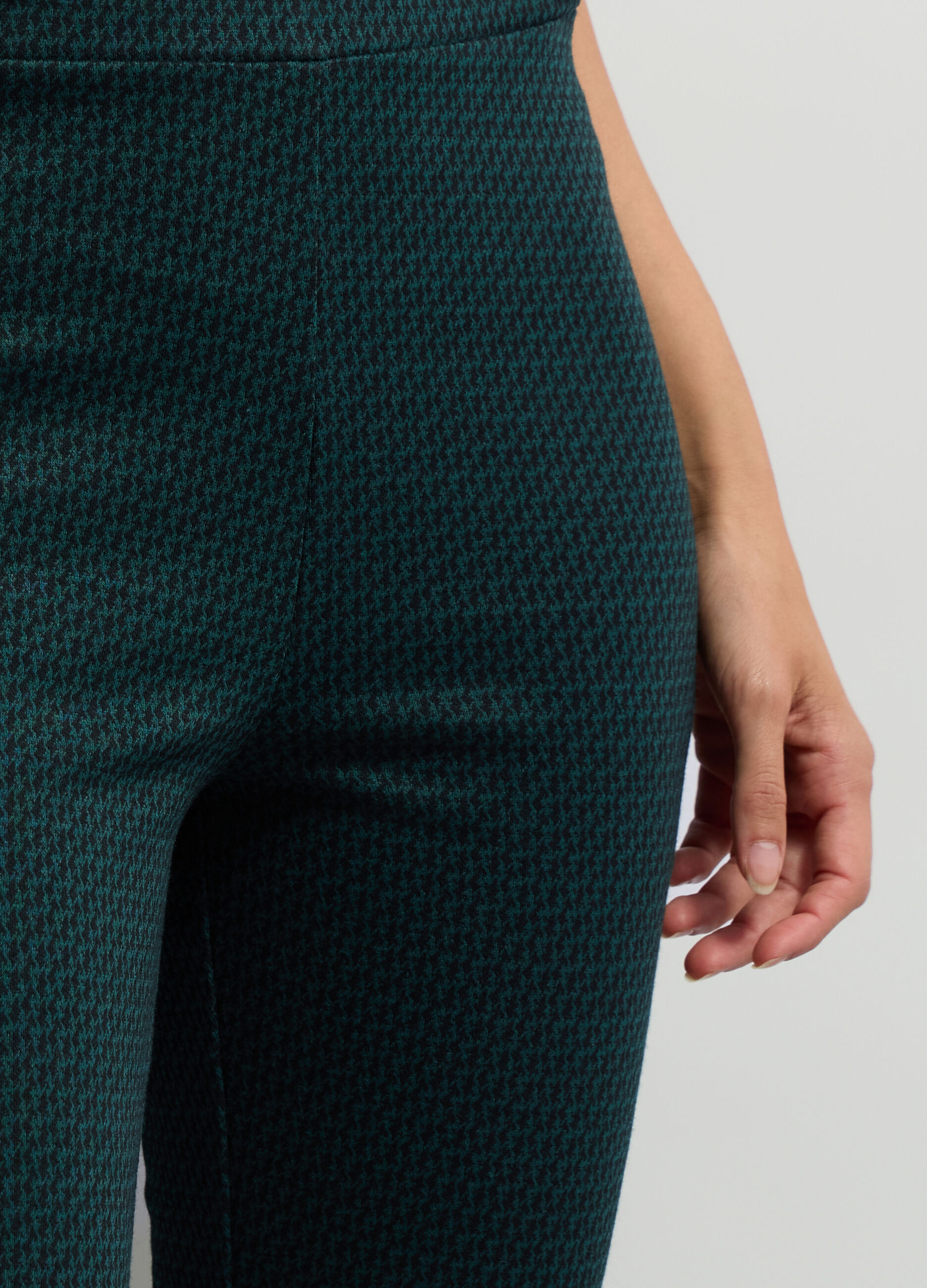 Leggings Slim Fit jaquard misto viscosa stretch donna_3