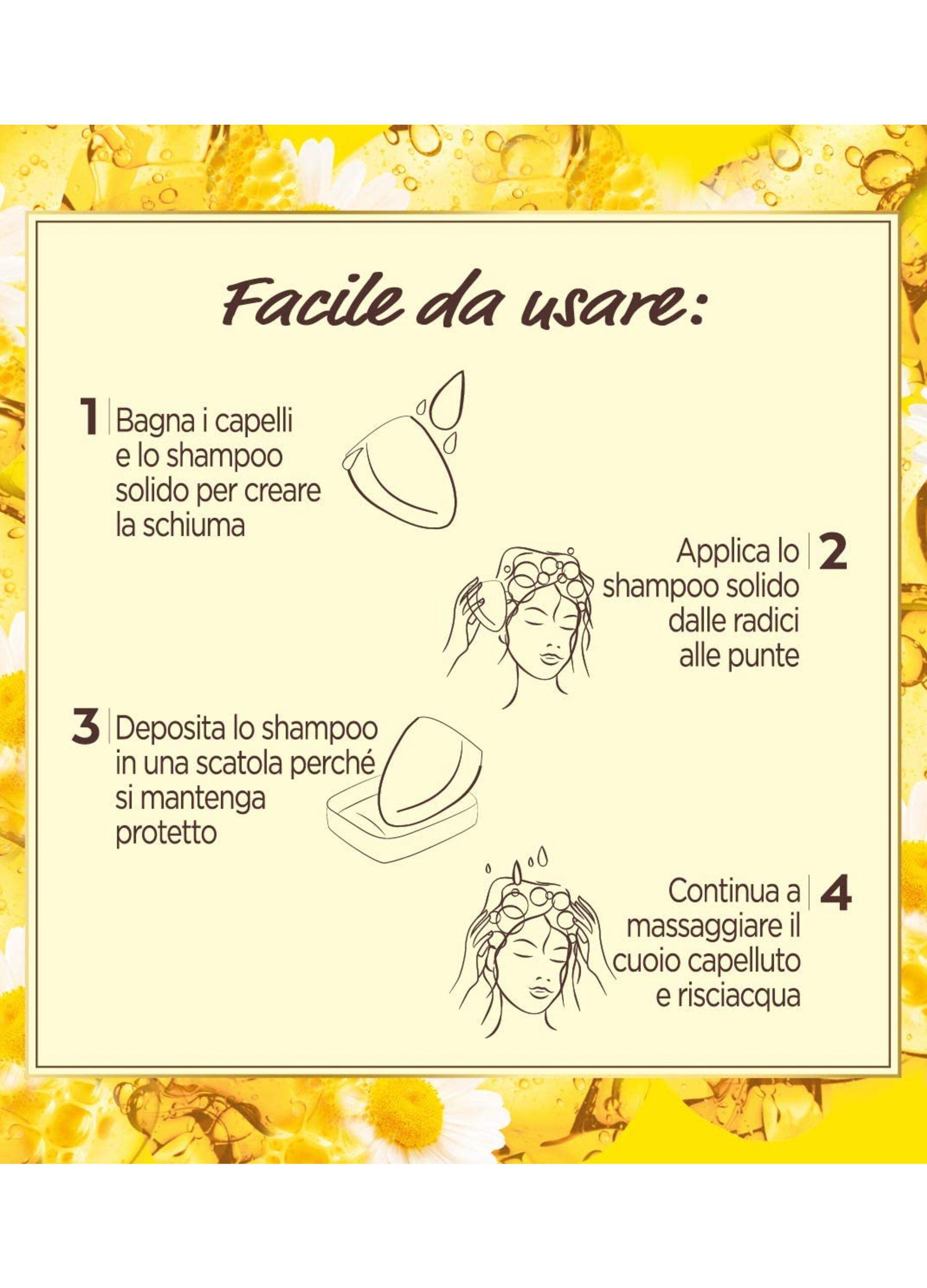 Garnier Ultra Dolce Shampoo Solido Camomilla, Per Capelli Chiari, Con packaging 100% ecologico plastic-free, 60 gr._5