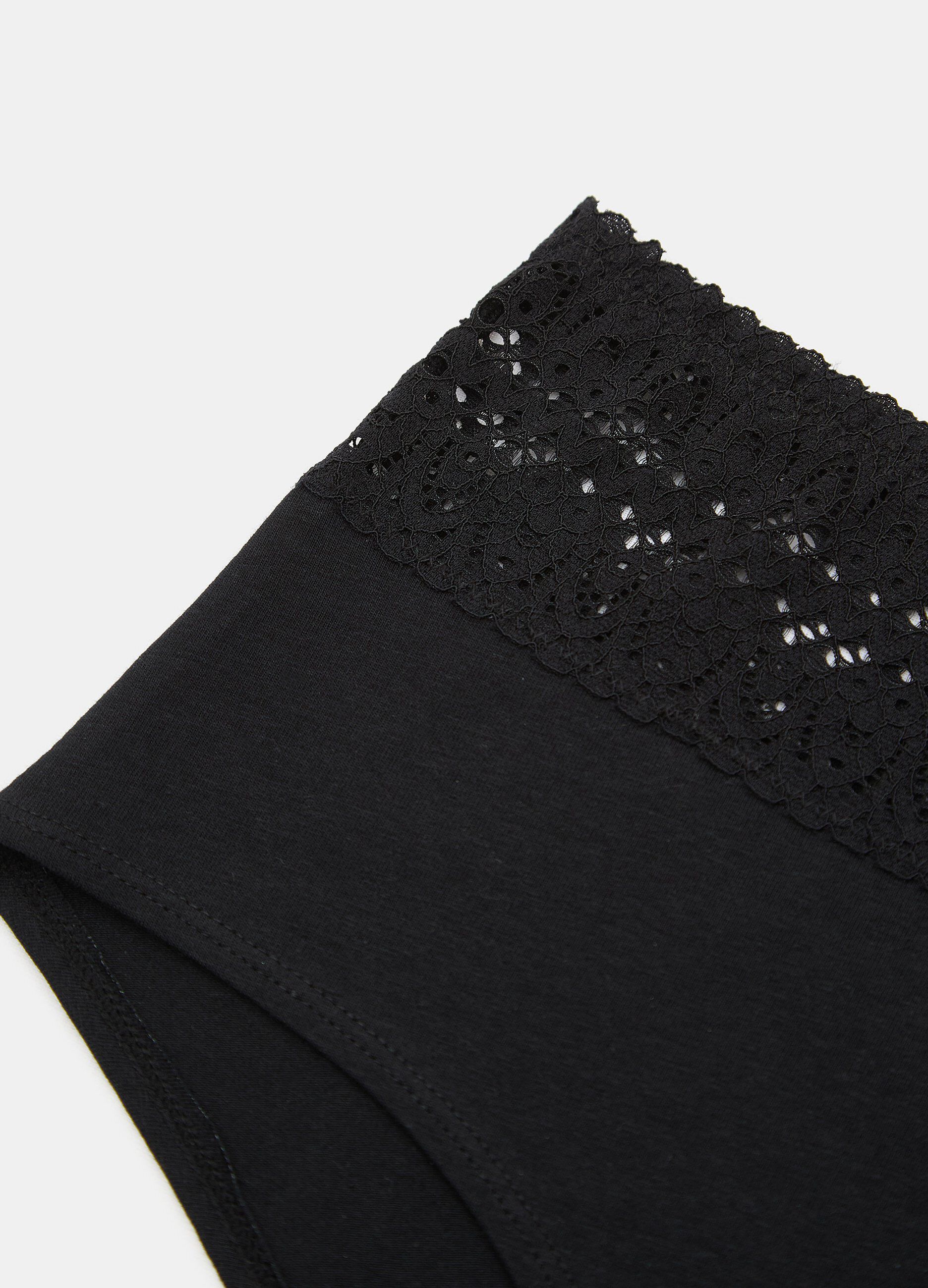 Slip con vita alta e passamaneria in pizzo donna_1
