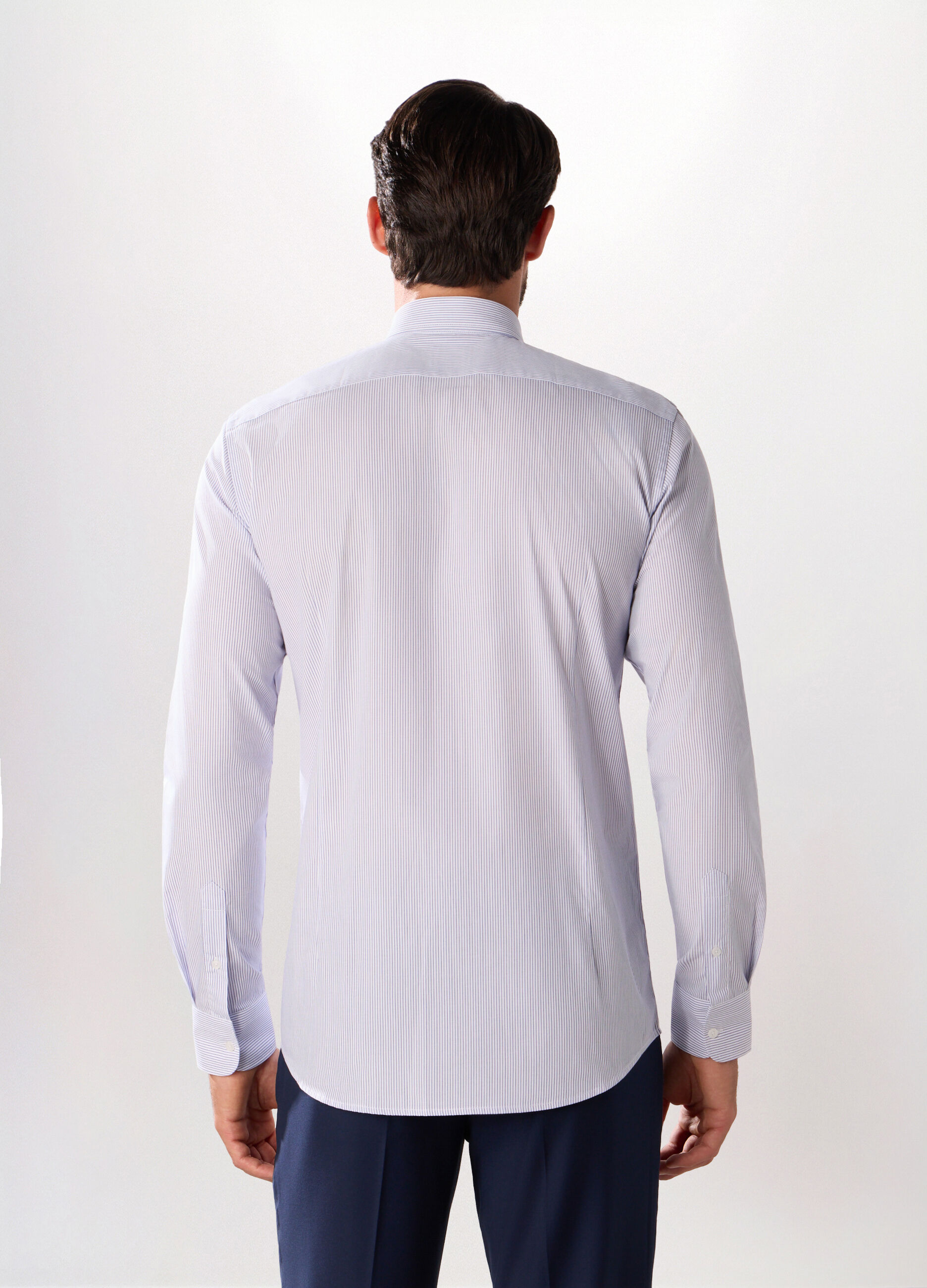 Camicia slim fit con micromotivo uomo_1