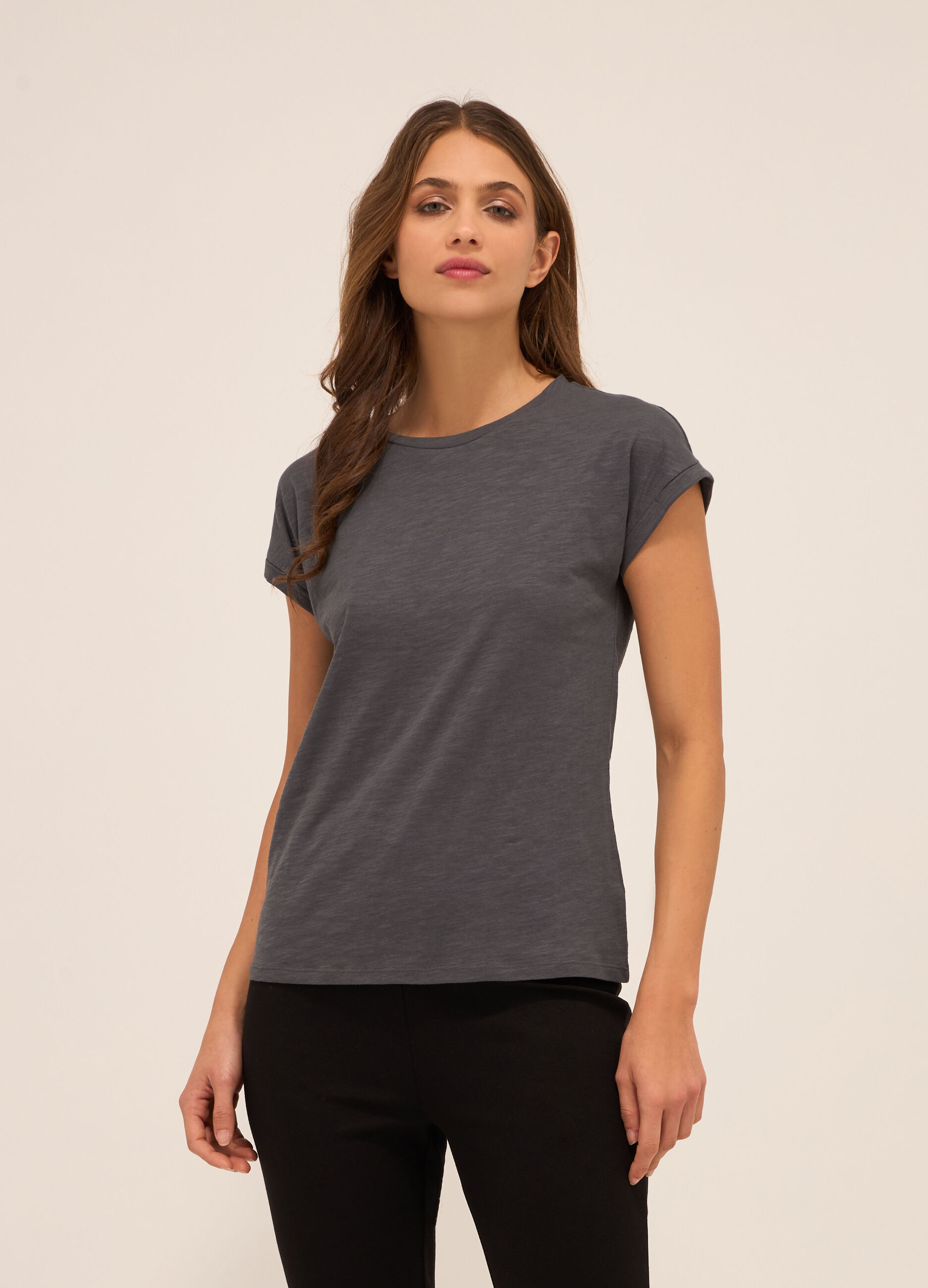 T-shirt in puro cotone donna_0
