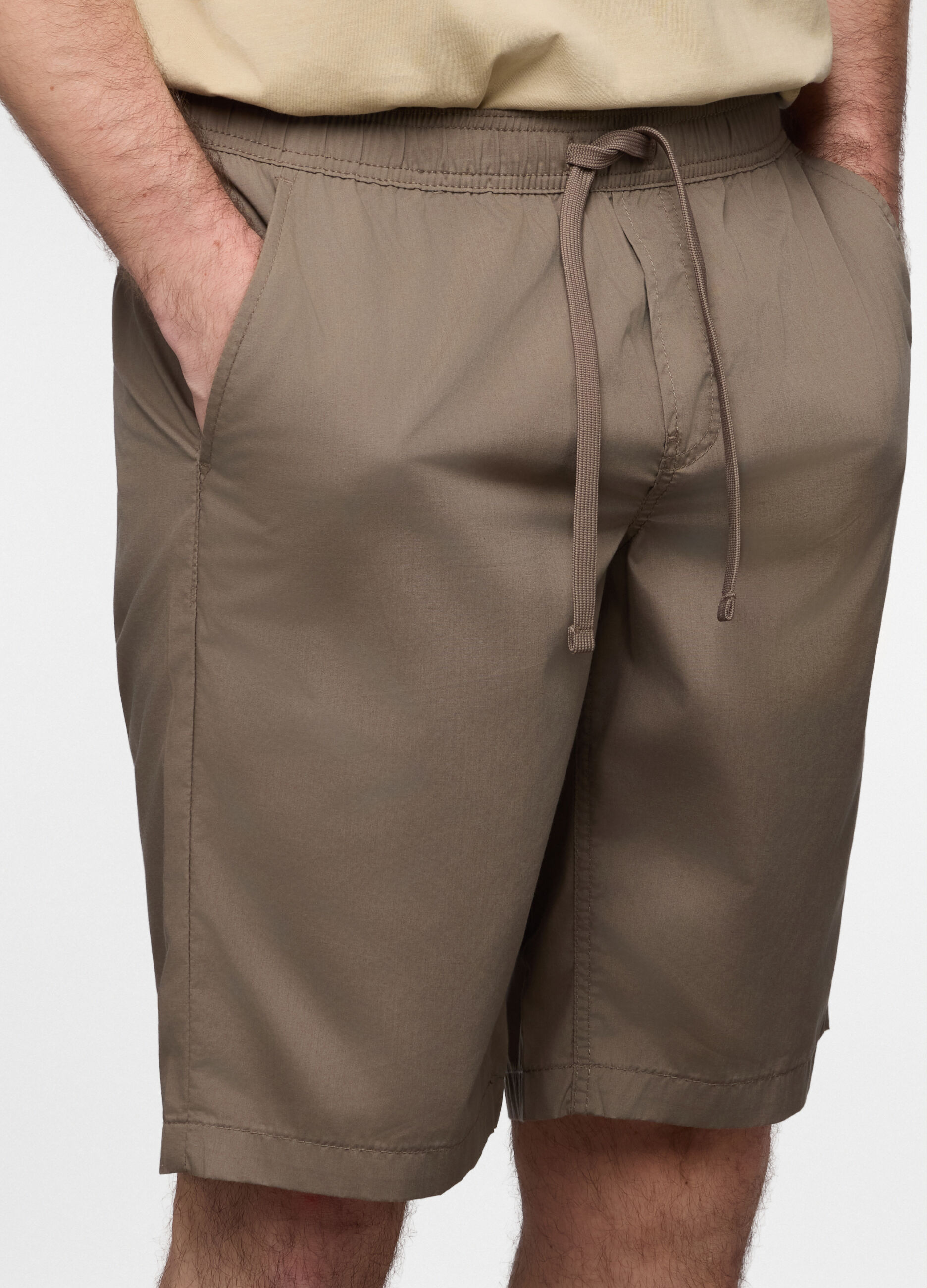 Bermuda chino in popeline misto cotone uomo_2