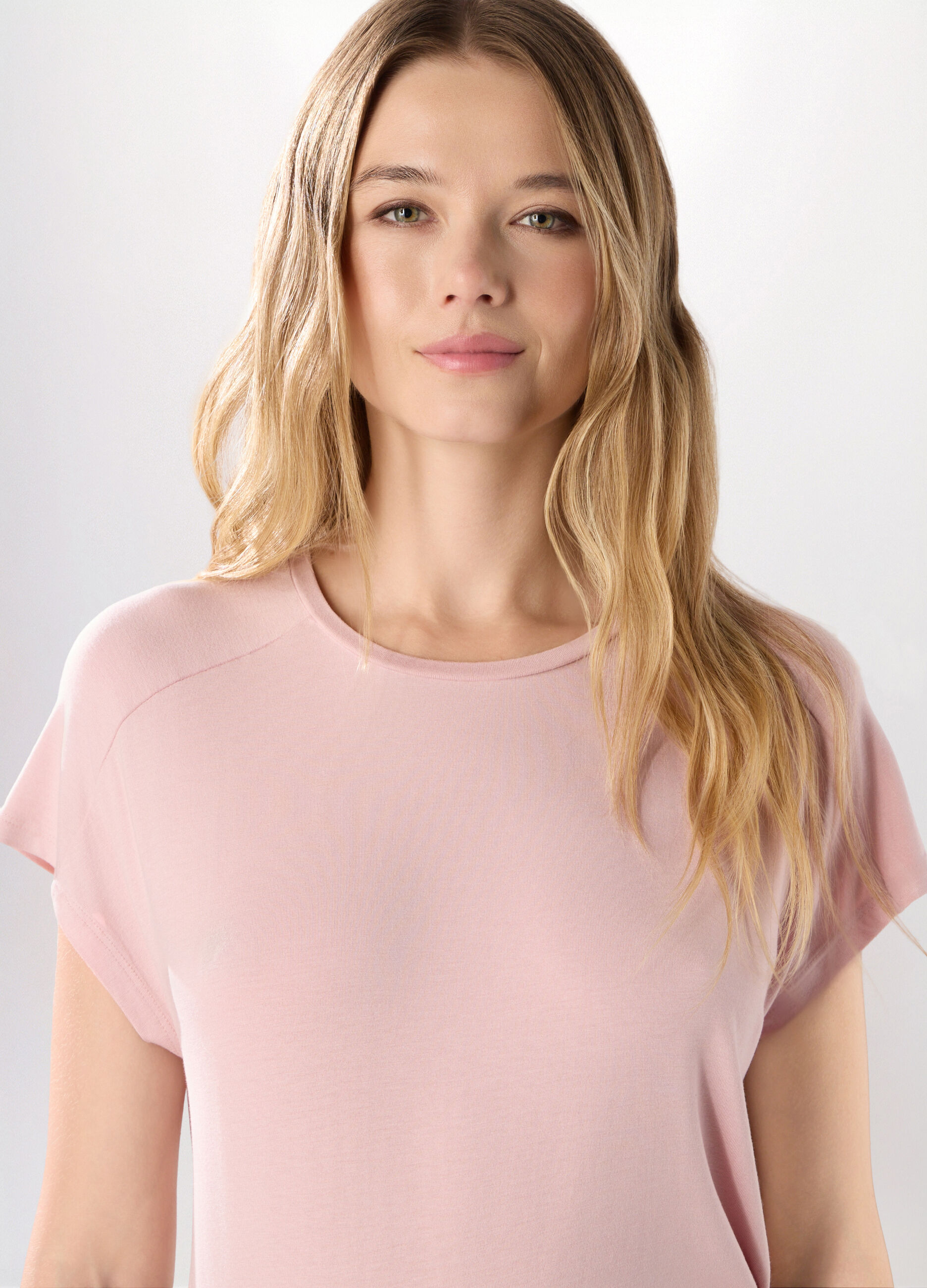 T-shirt in jersey di viscosa stretch donna_2