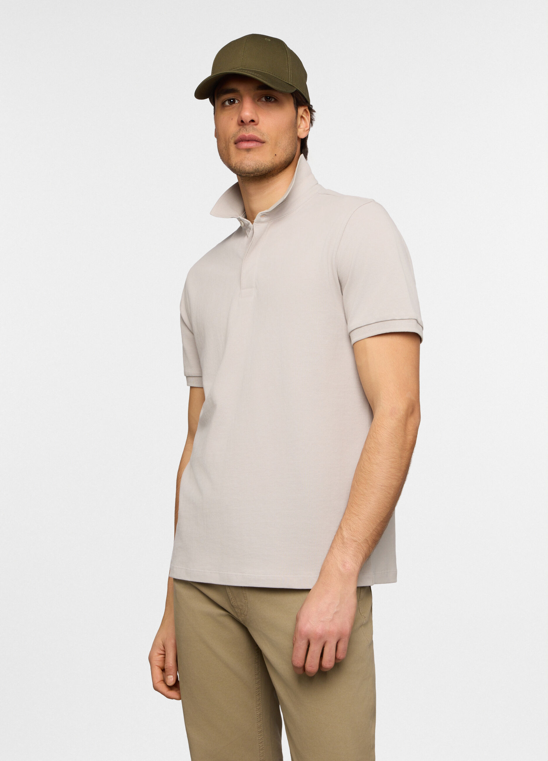 Polo a maniche corte con bottone uomo_0