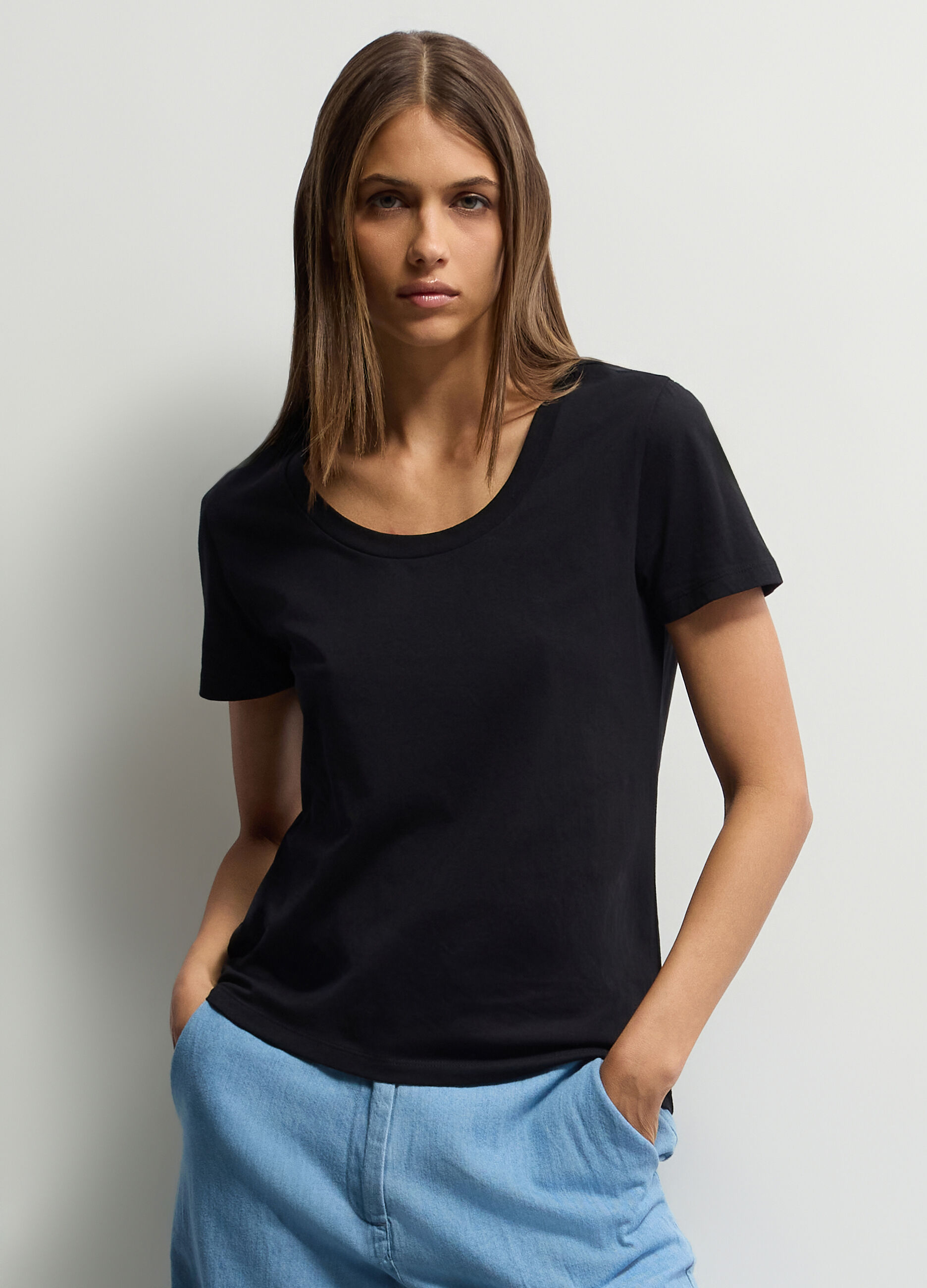 T-shirt girocollo donna_0