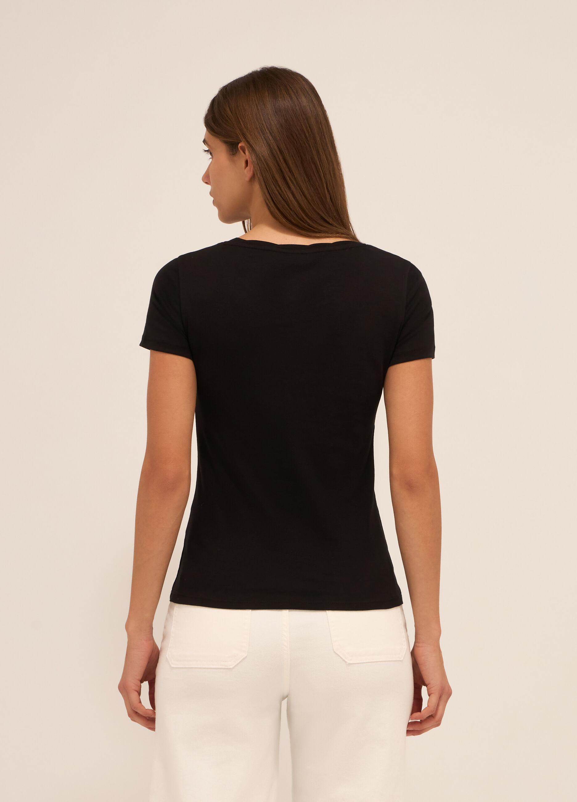 T-shirt in puro cotone donna_1