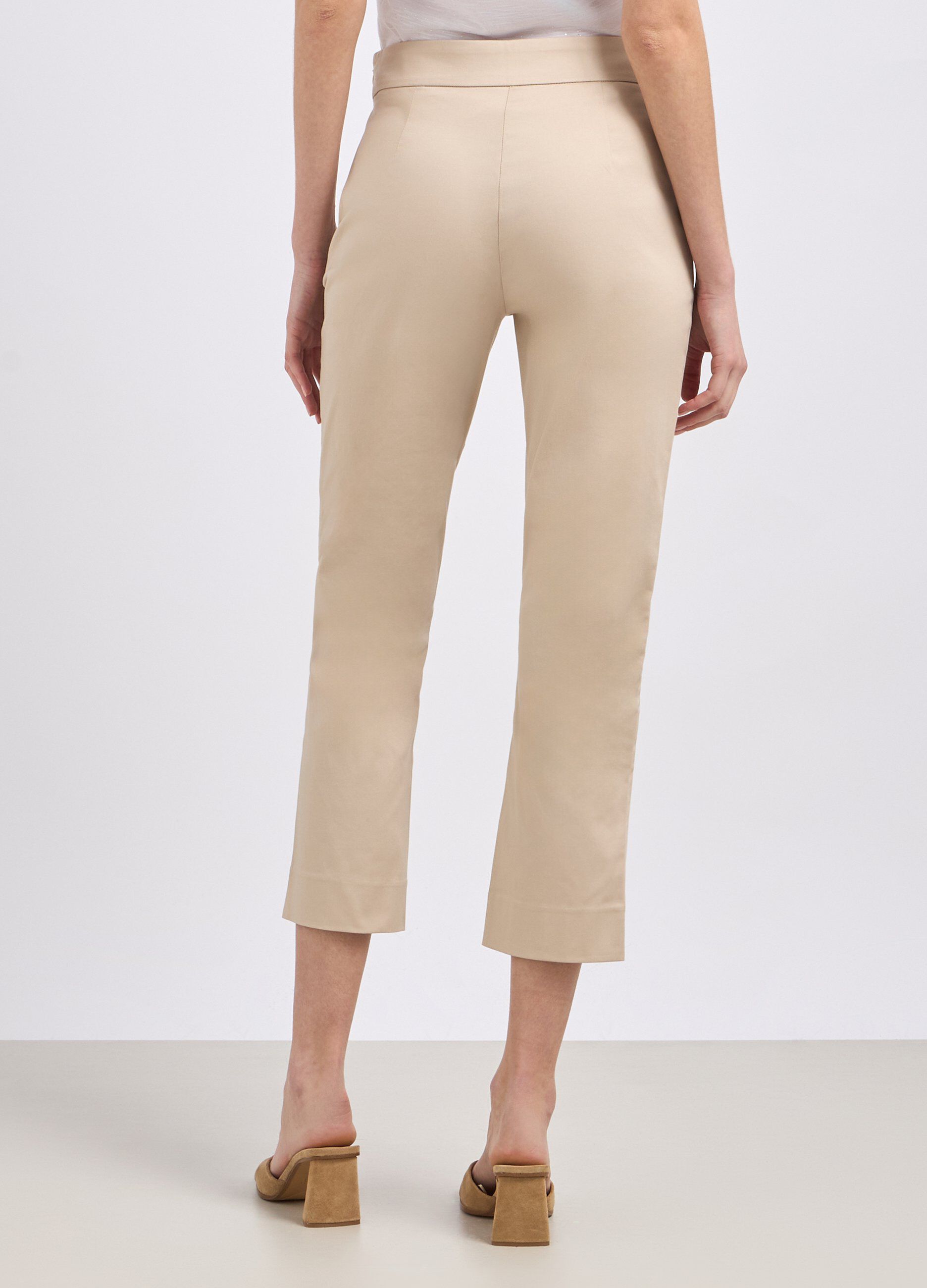 Pantaloni in cotone satin donna_1