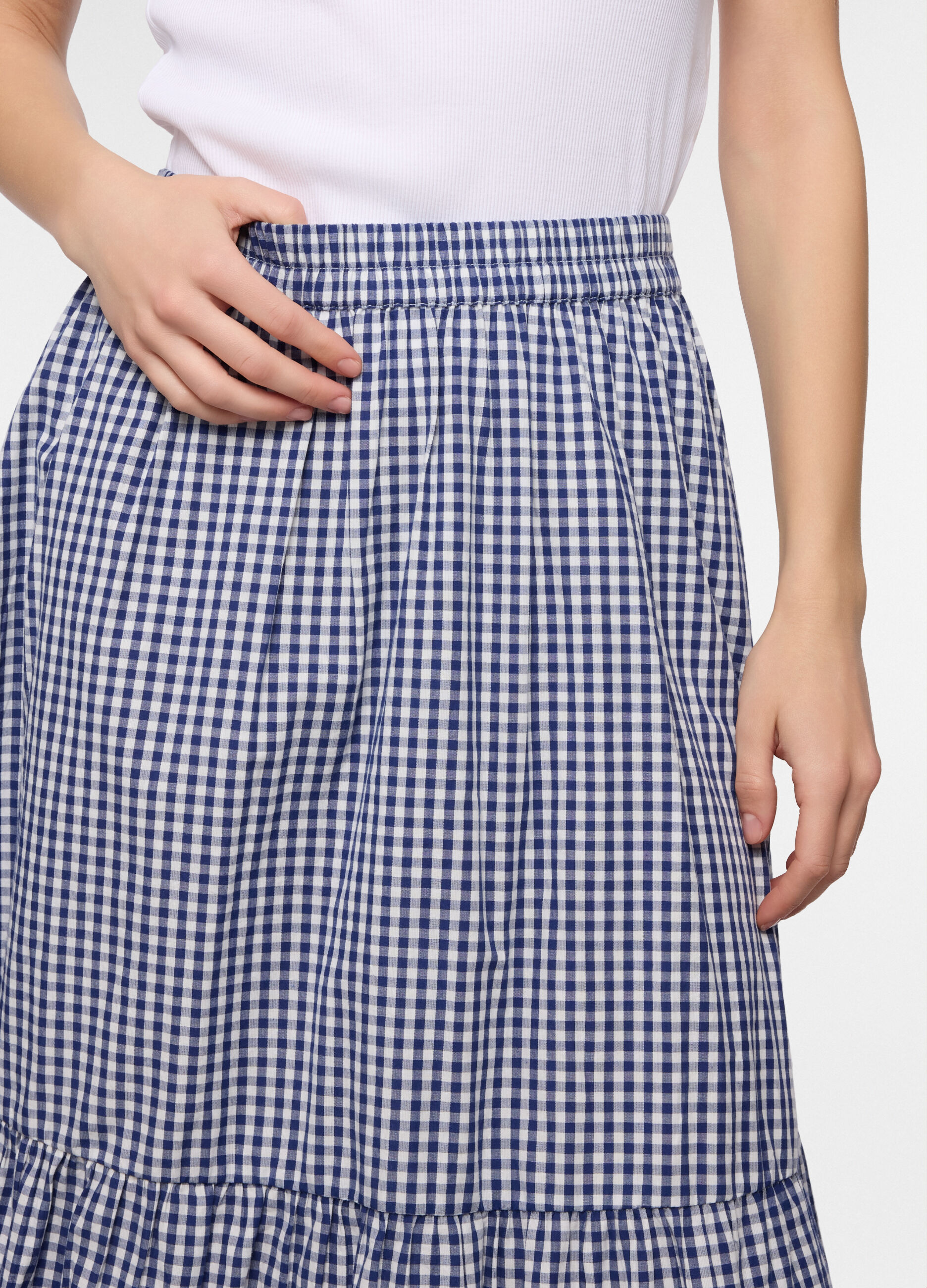 Gonna in popeline di puro cotone donna_2