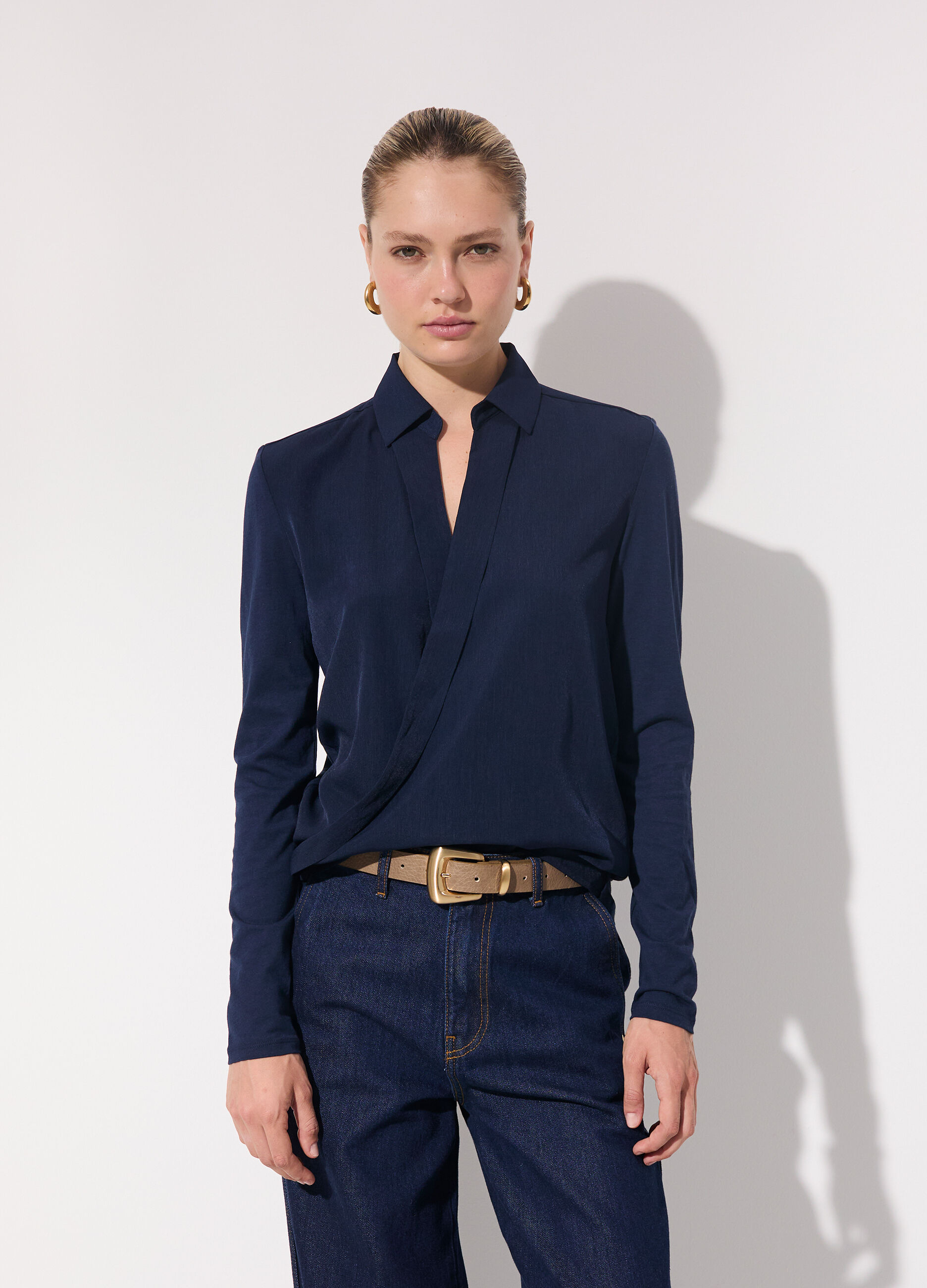 Maglietta a maniche lunghe in cotone e modal donna_1