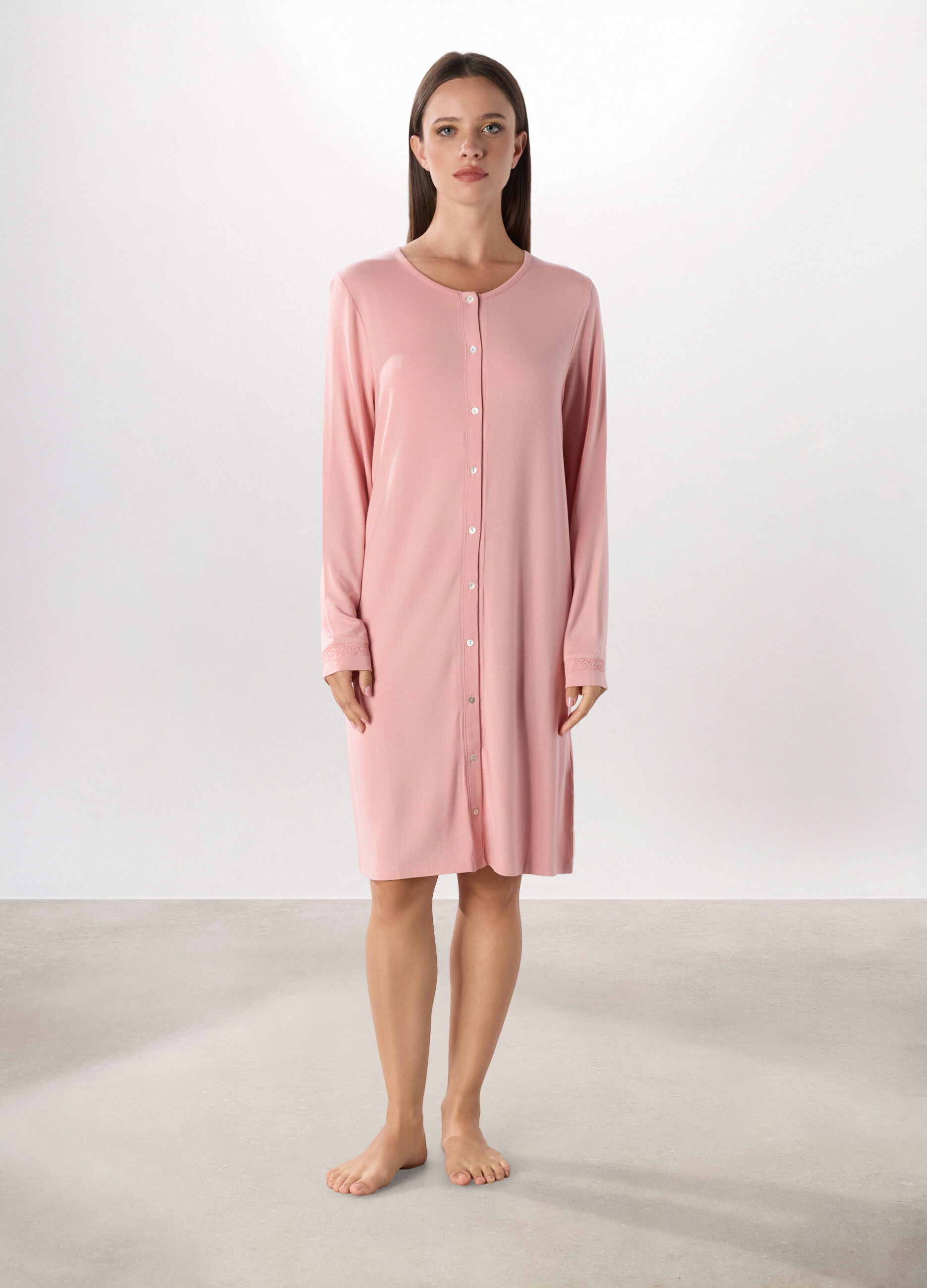 Camicia da notte in jersey di modal stretch donna_0
