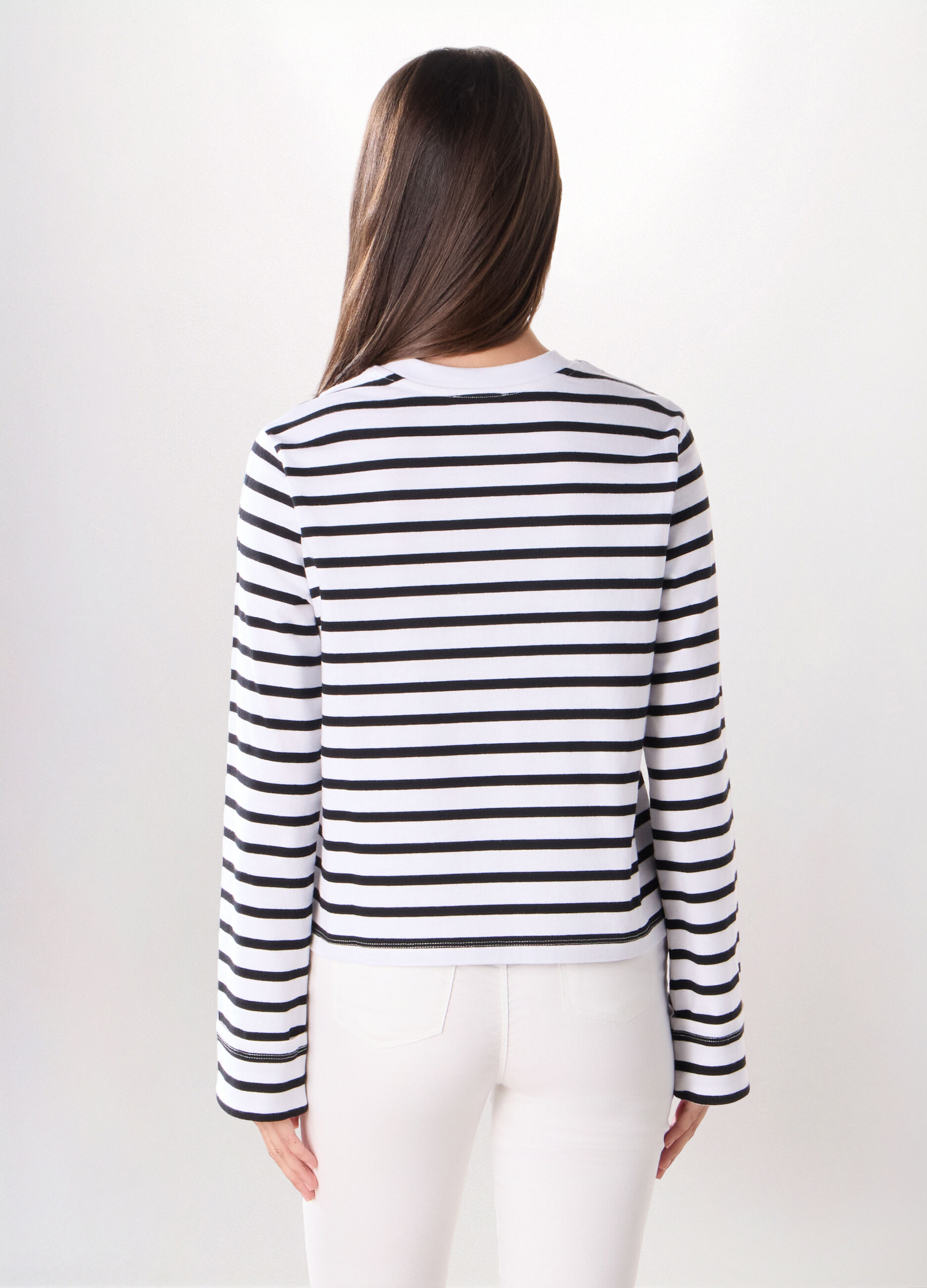 T-shirt in jersey di puro cotone donna_1