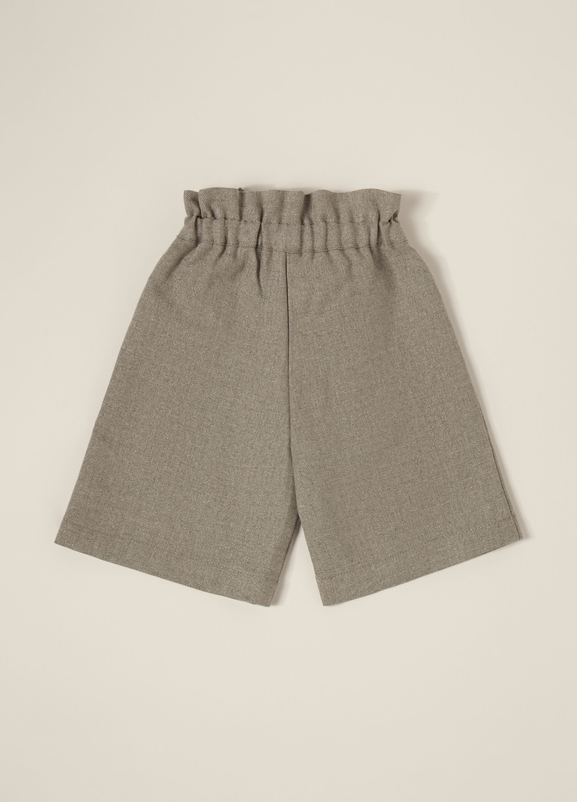 Pantaloni grigi paper bag per bambina_2