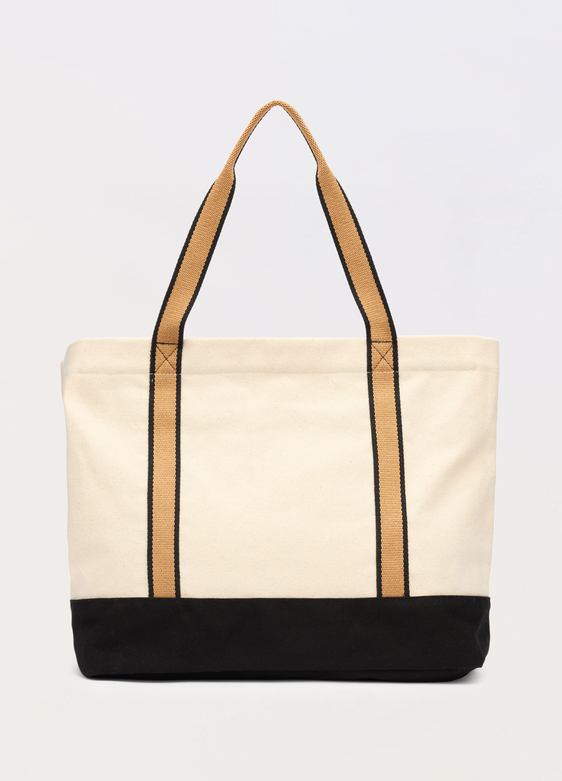 Borsa in cotone con stampa donna