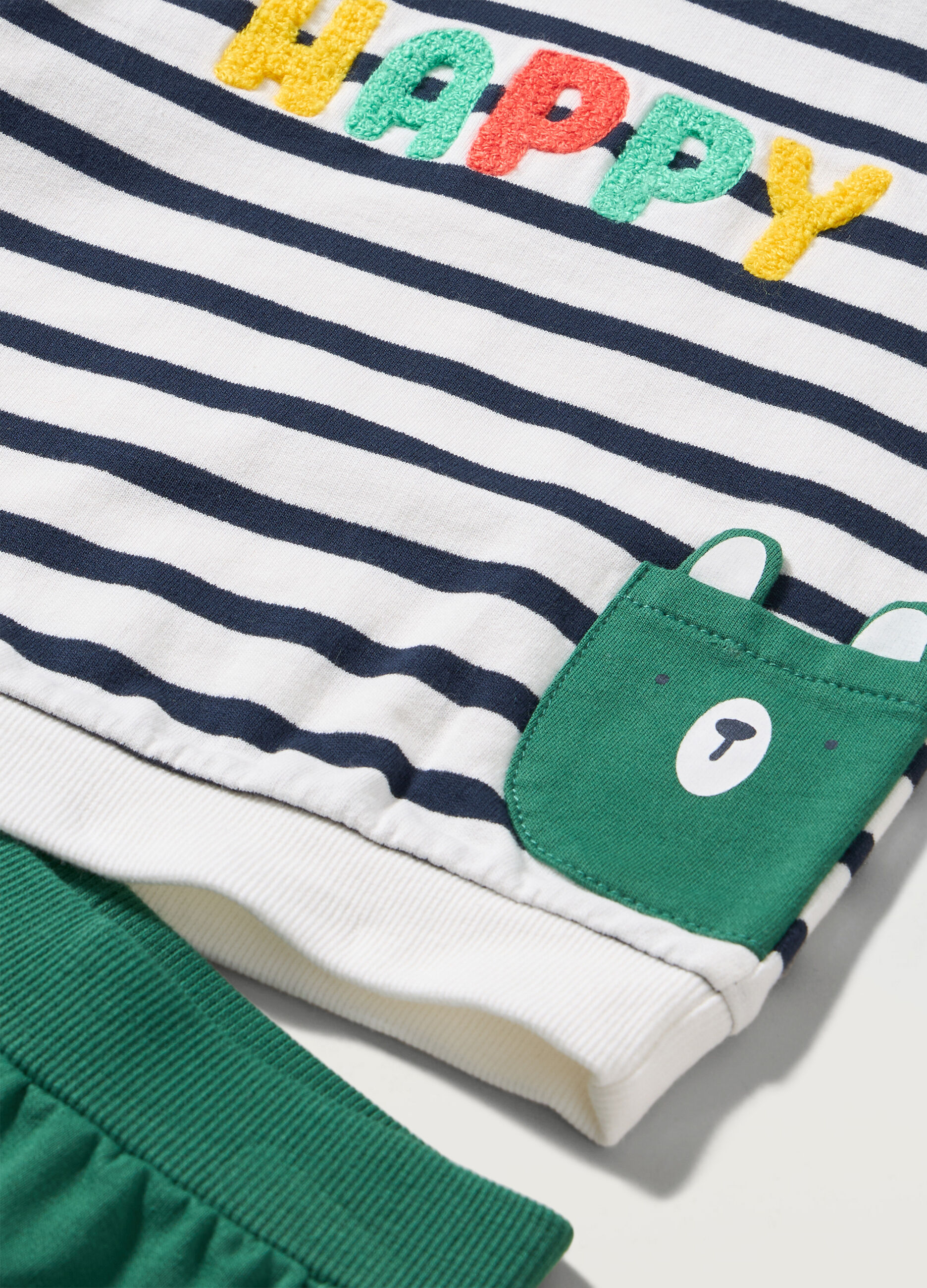 Jogging set in french terry di puro cotone neonato_1