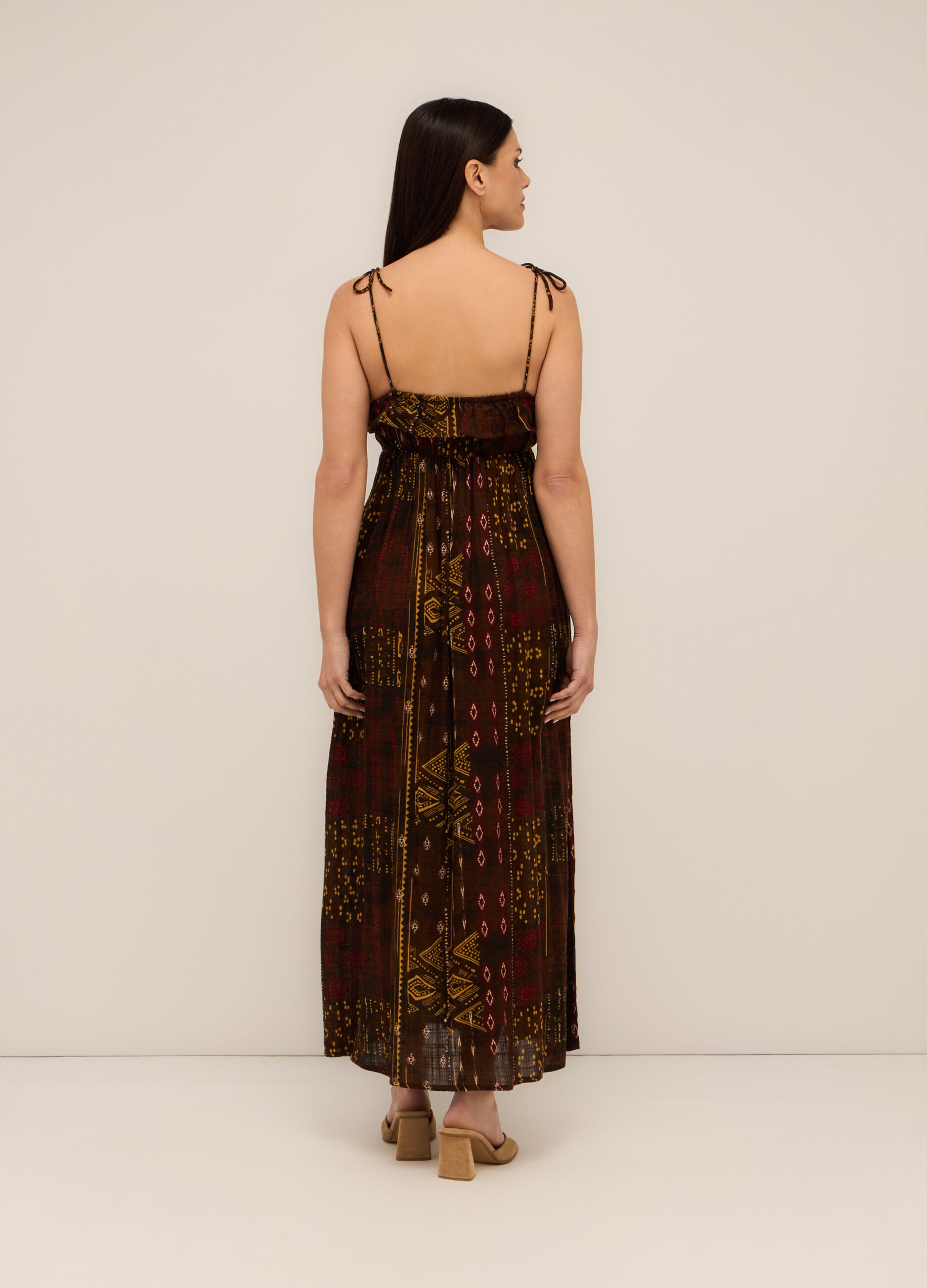 Abito lungo in pura viscosa donna_1