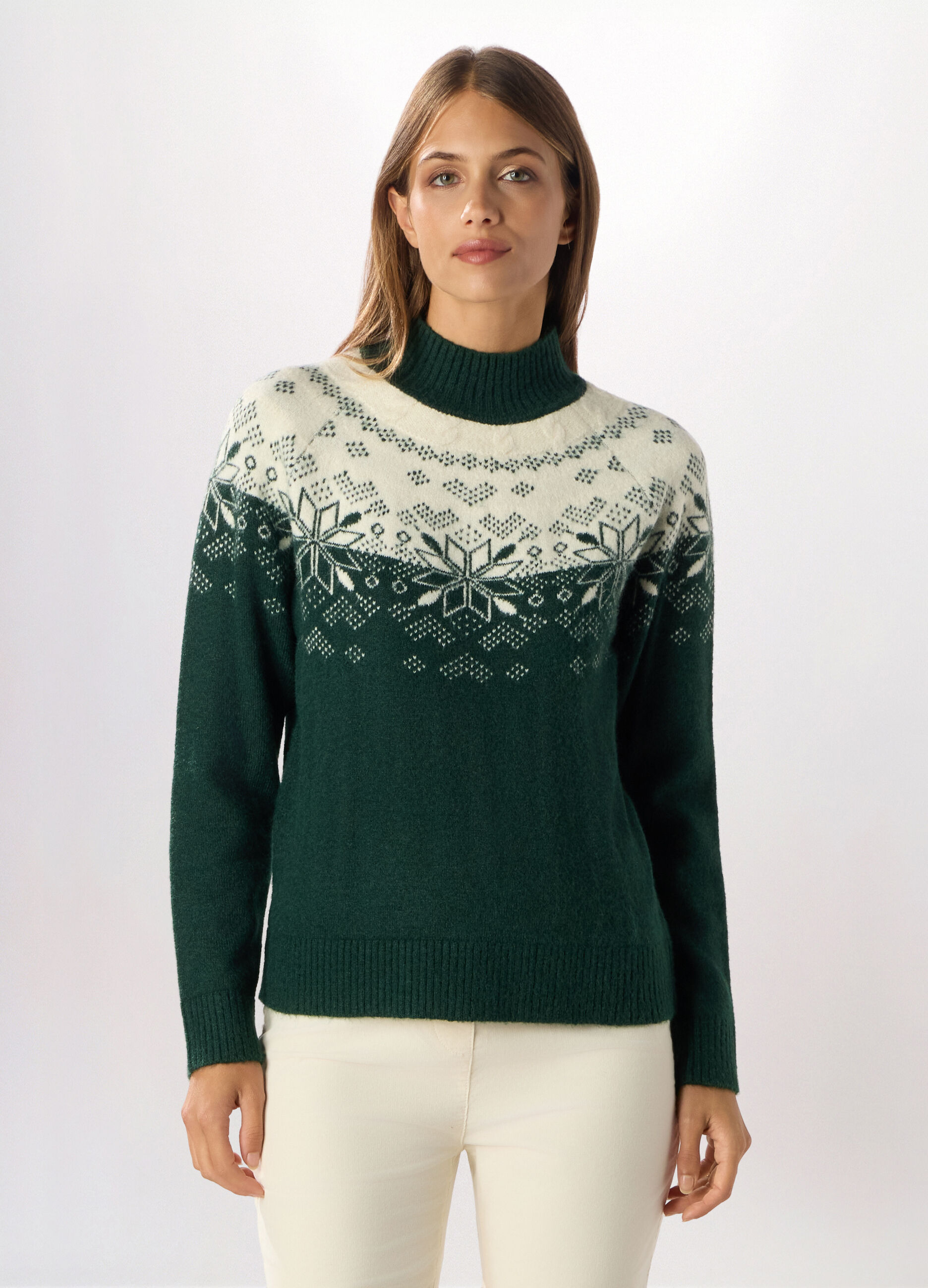 Tricot con lavorazione jacquard donna_0