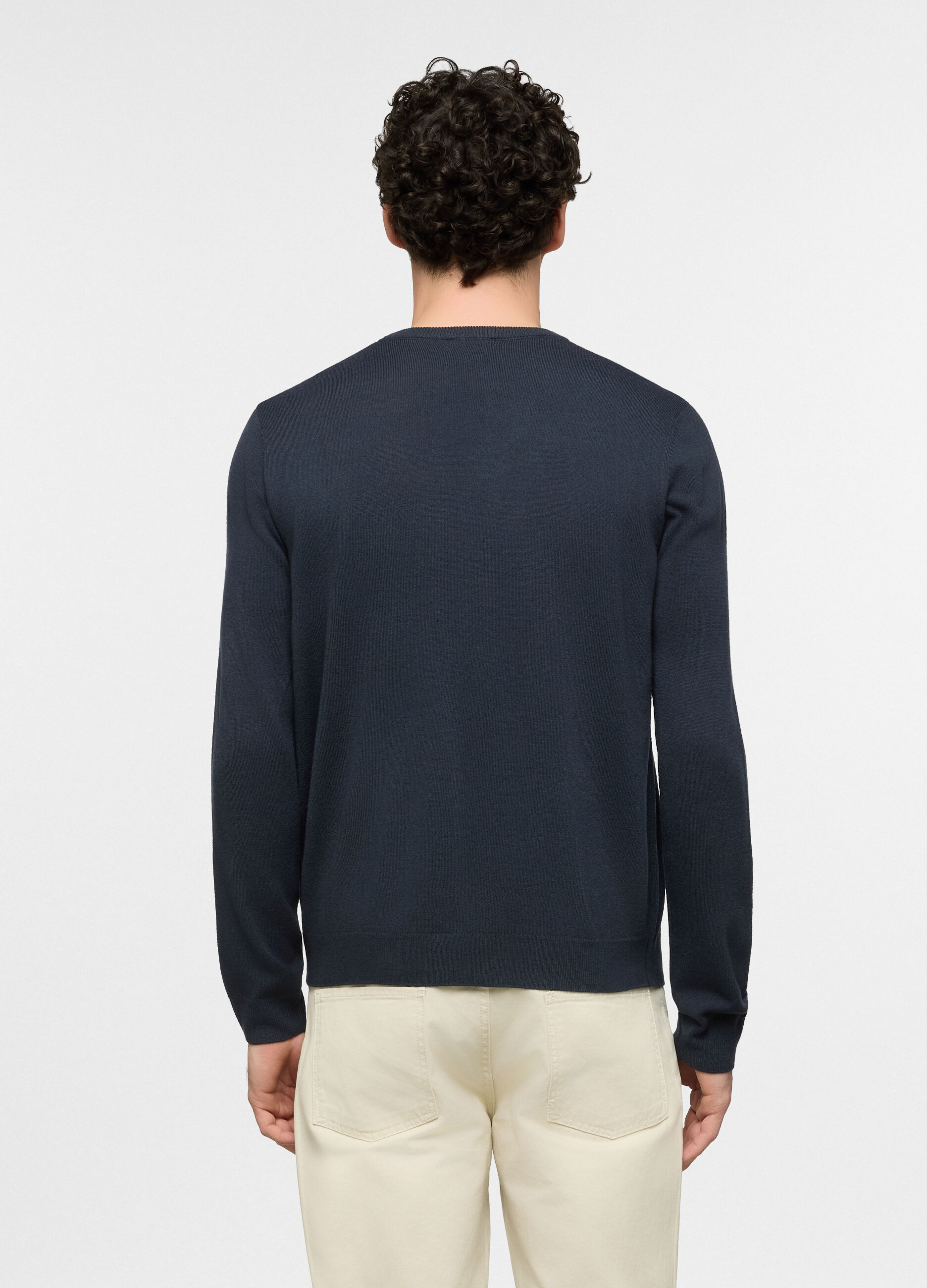 Maglione girocollo in jersey uomo_1