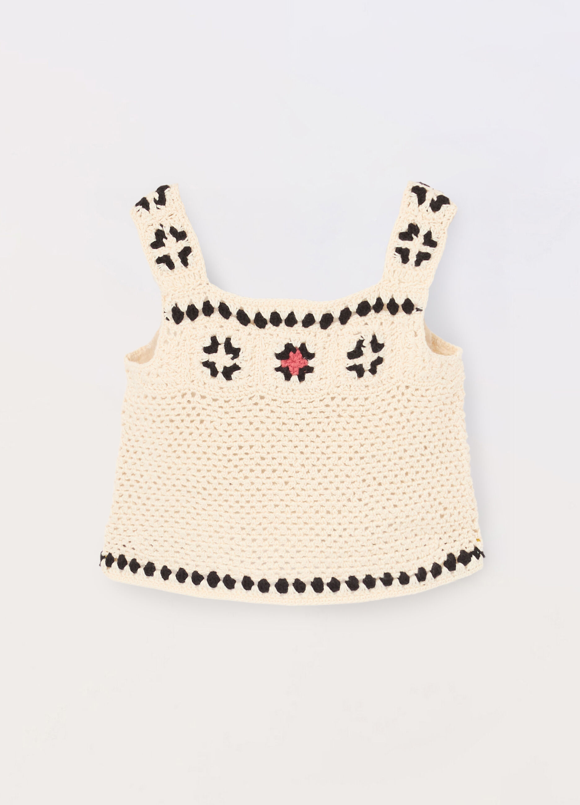 Canotta crochet in puro cotone neonata_0