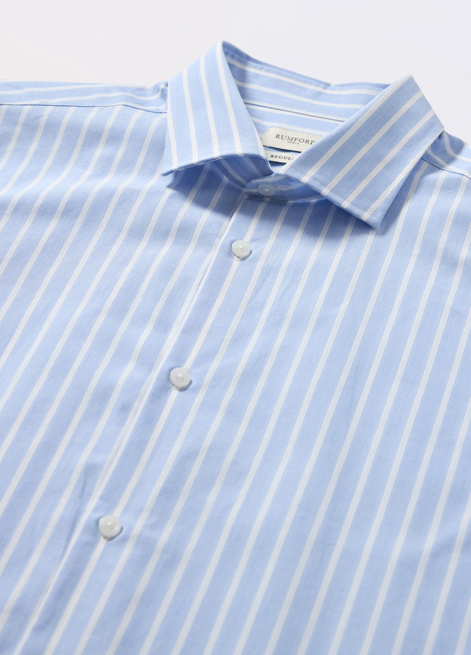 Camicia regular fit in cotone a righe uomo