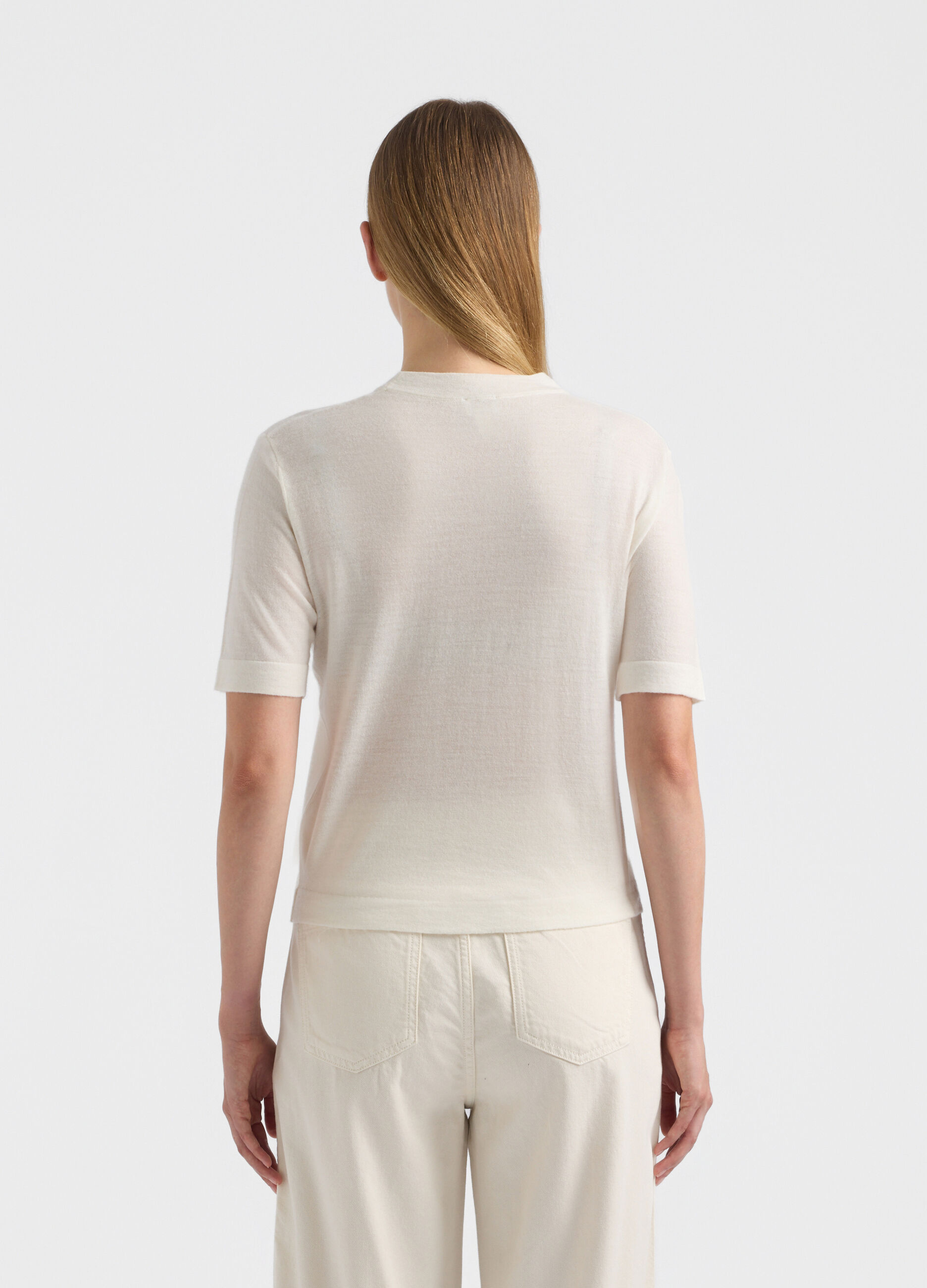 Maglia girocollo rasata donna_2