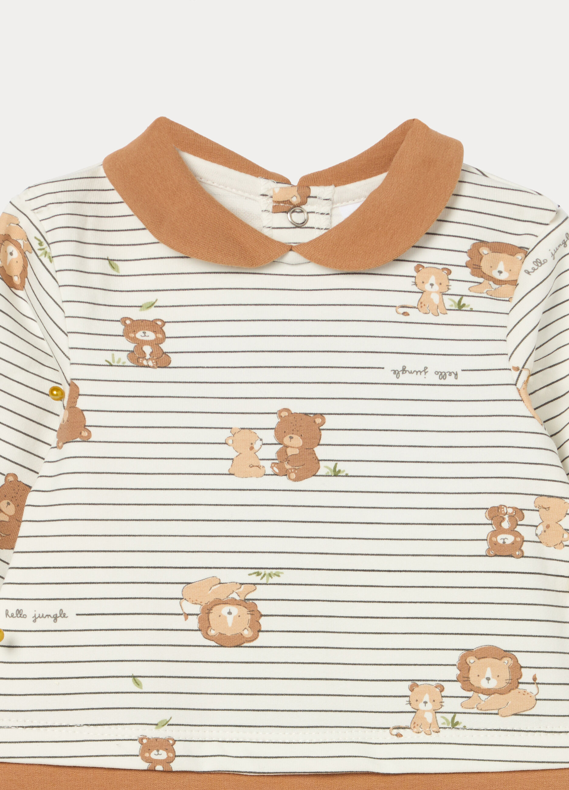 Tutina in french terry di cotone stretch neonato_1