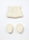 Set berretto + scarpine in costina di puro cotone neonato_1