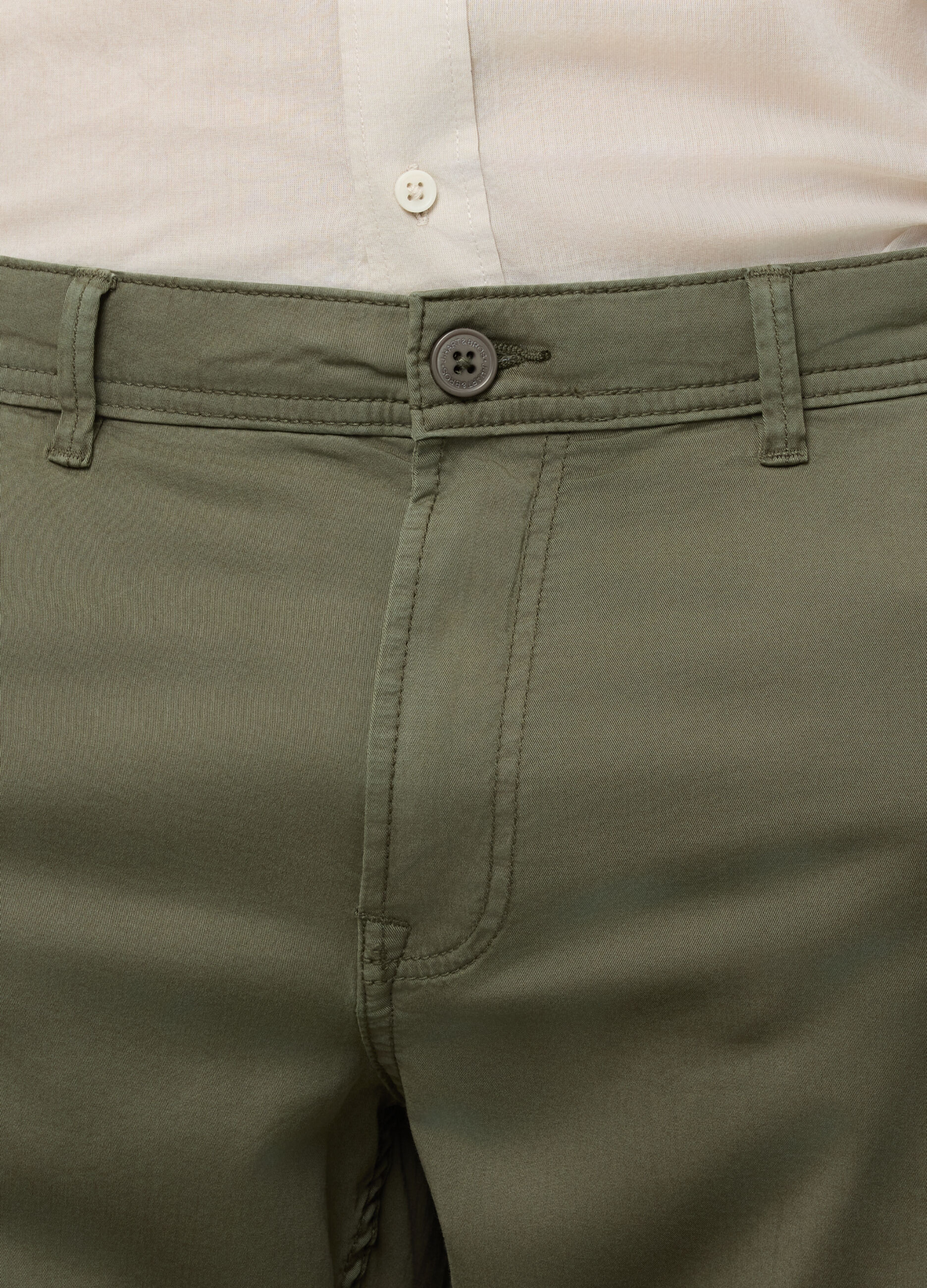 Pantalone regular fit in cotone stretch uomo_2