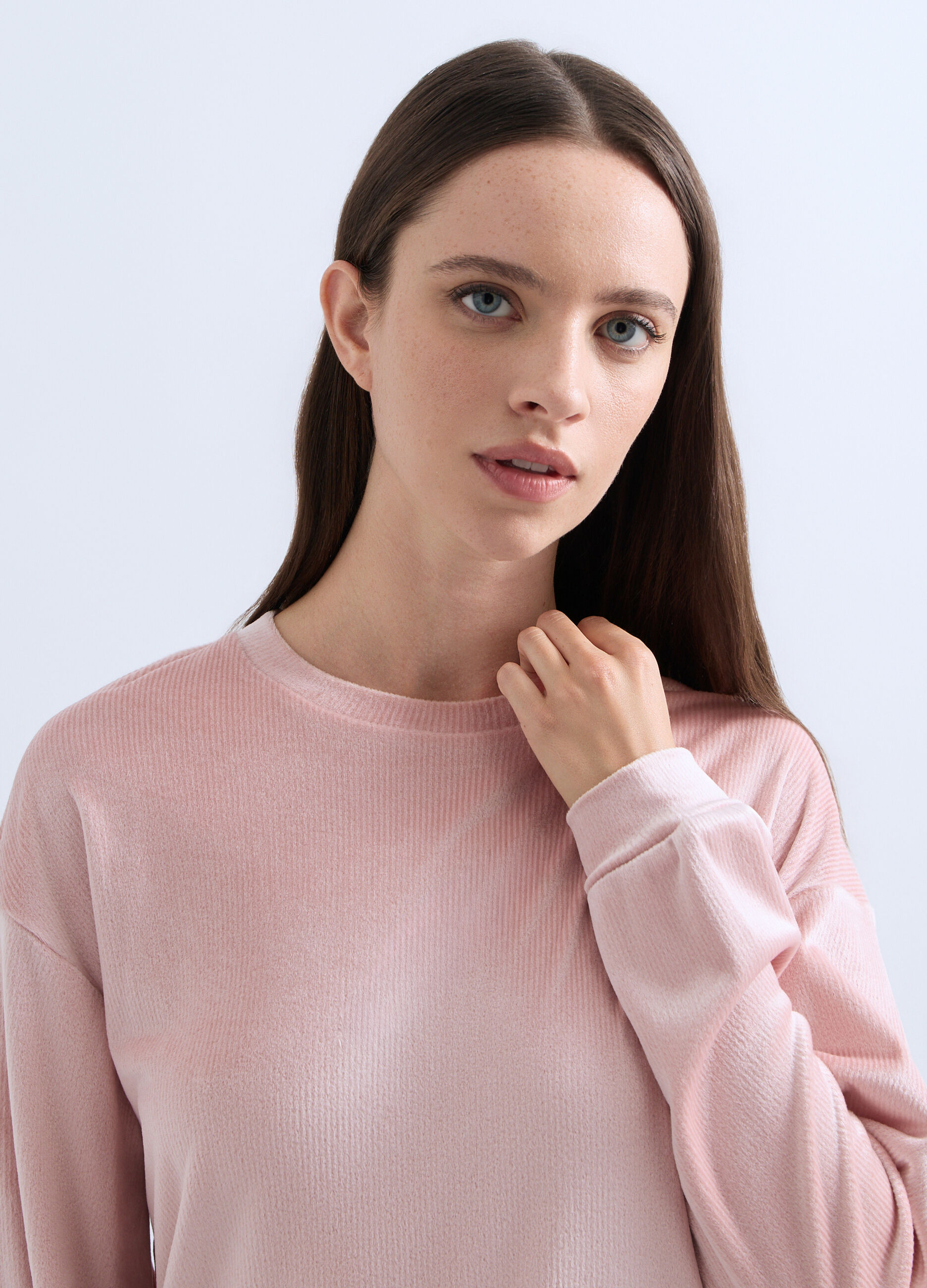 Top pigiama velour stretch donna_2