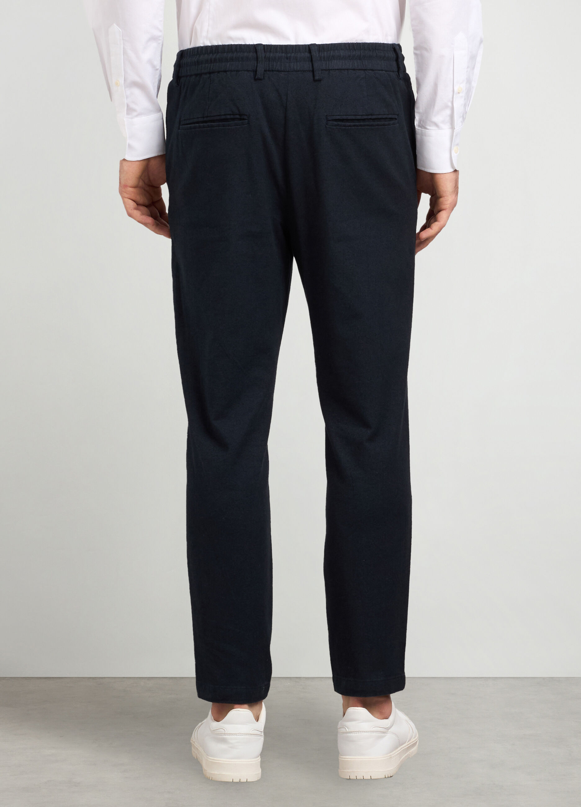 Pantaloni chino slim fit in twill di cotone stretch_1