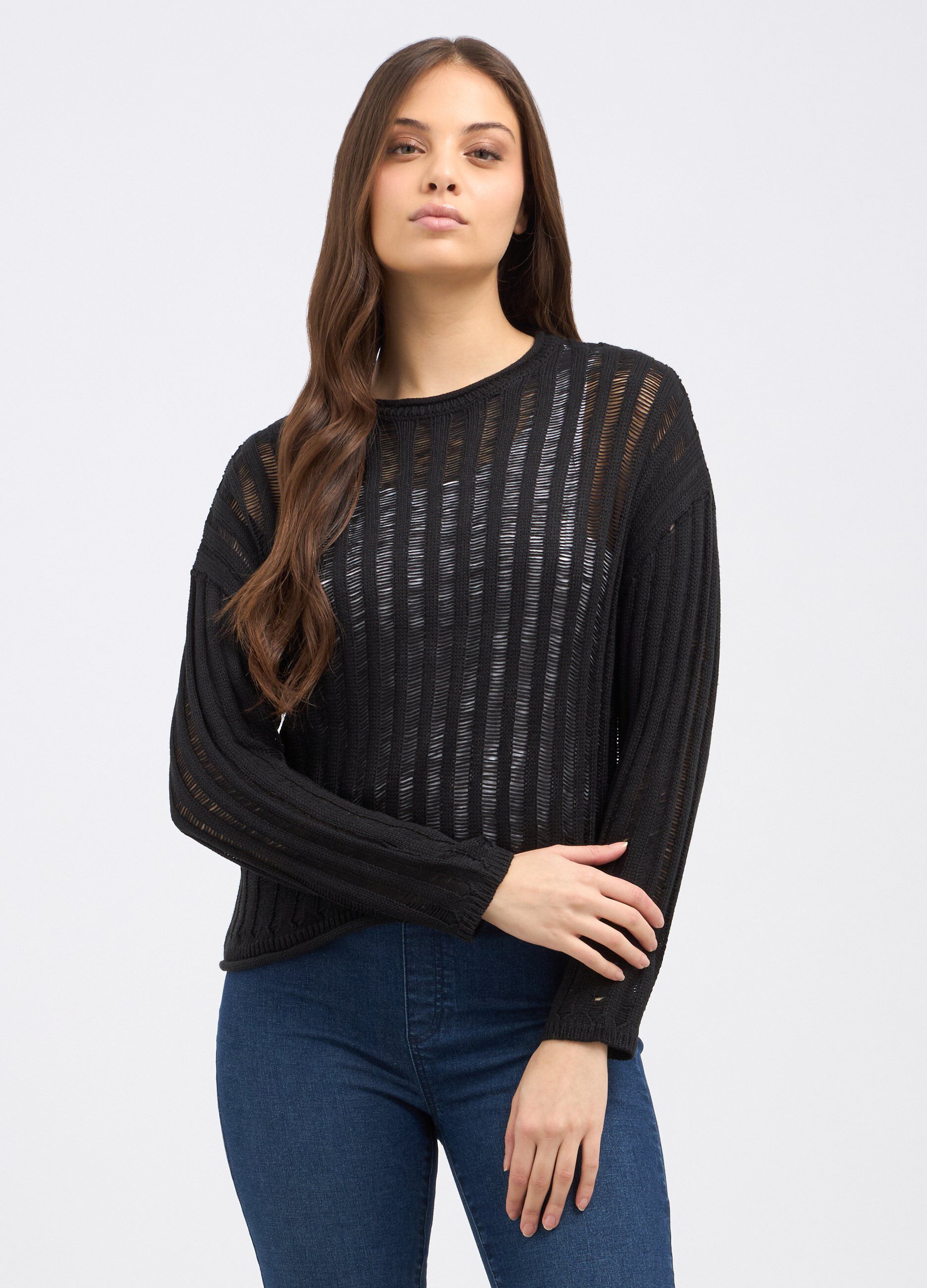 Tricot con lavorazione a righe donna_0